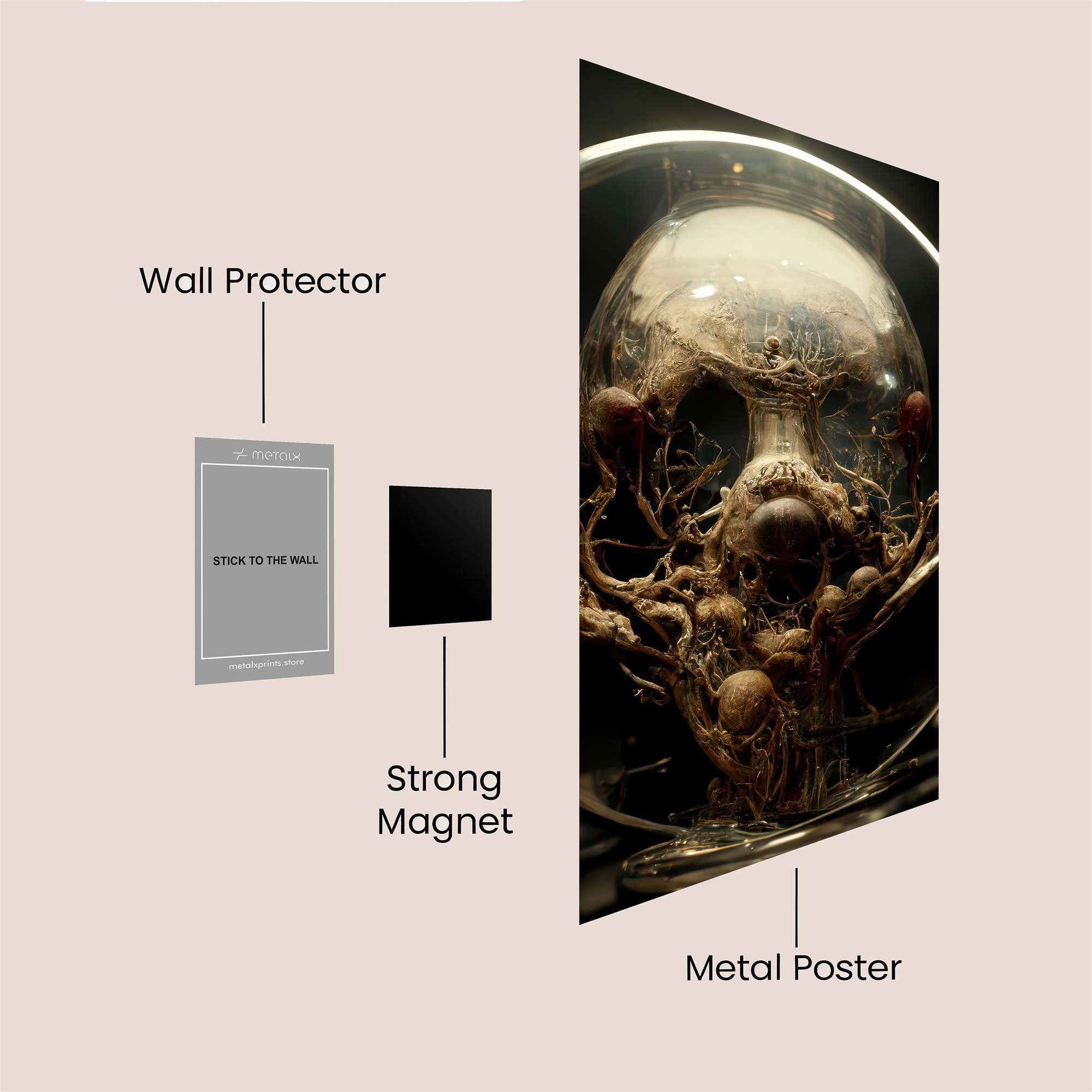Skull Enigma Safe Wall Magnetic / M