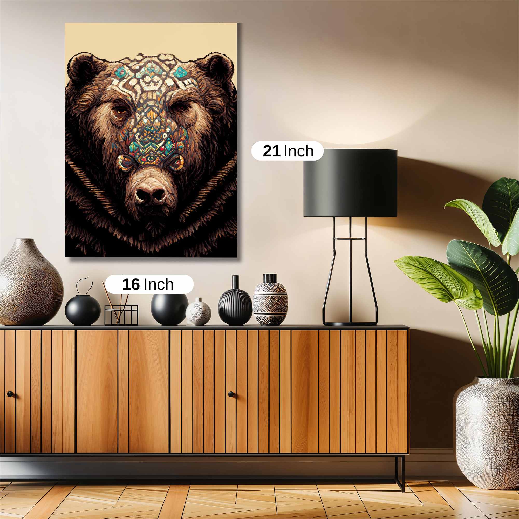 Bear Mosaic Safe Wall Magnetic / M