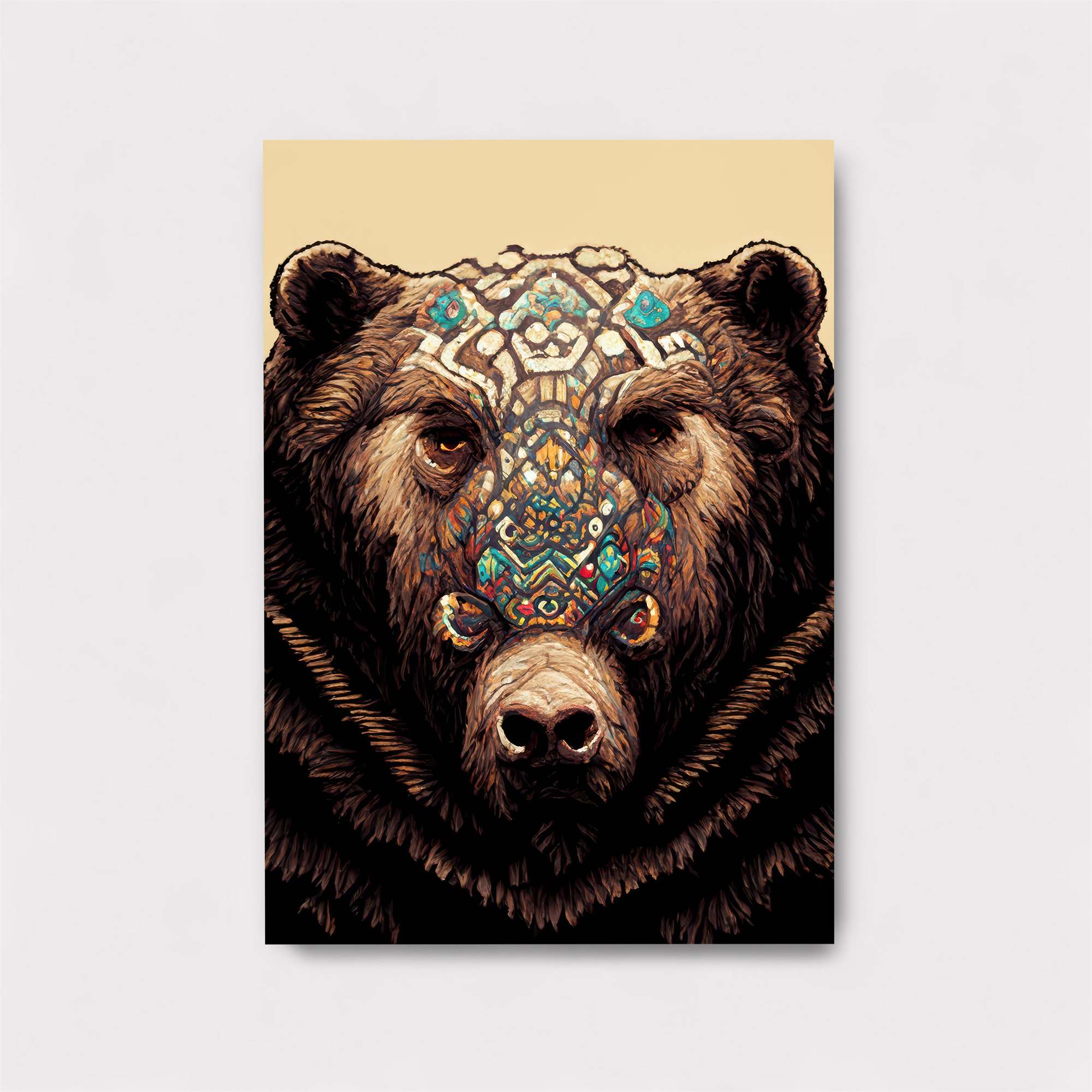 Bear Mosaic Safe Wall Magnetic / M