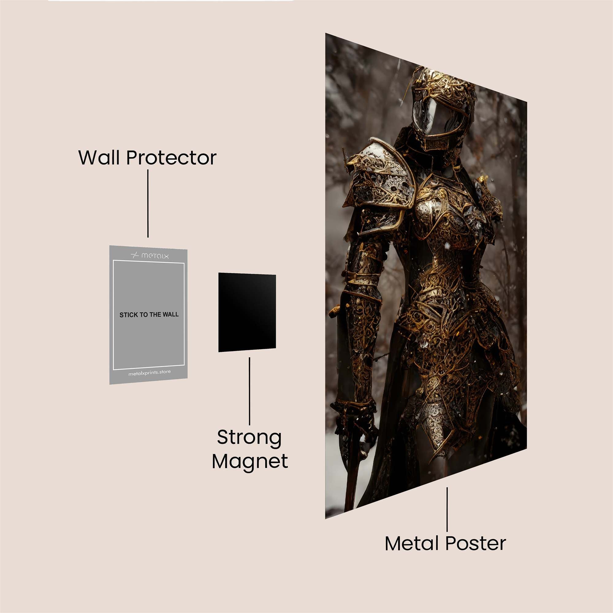 Knightly Solitude Safe Wall Magnetic / M
