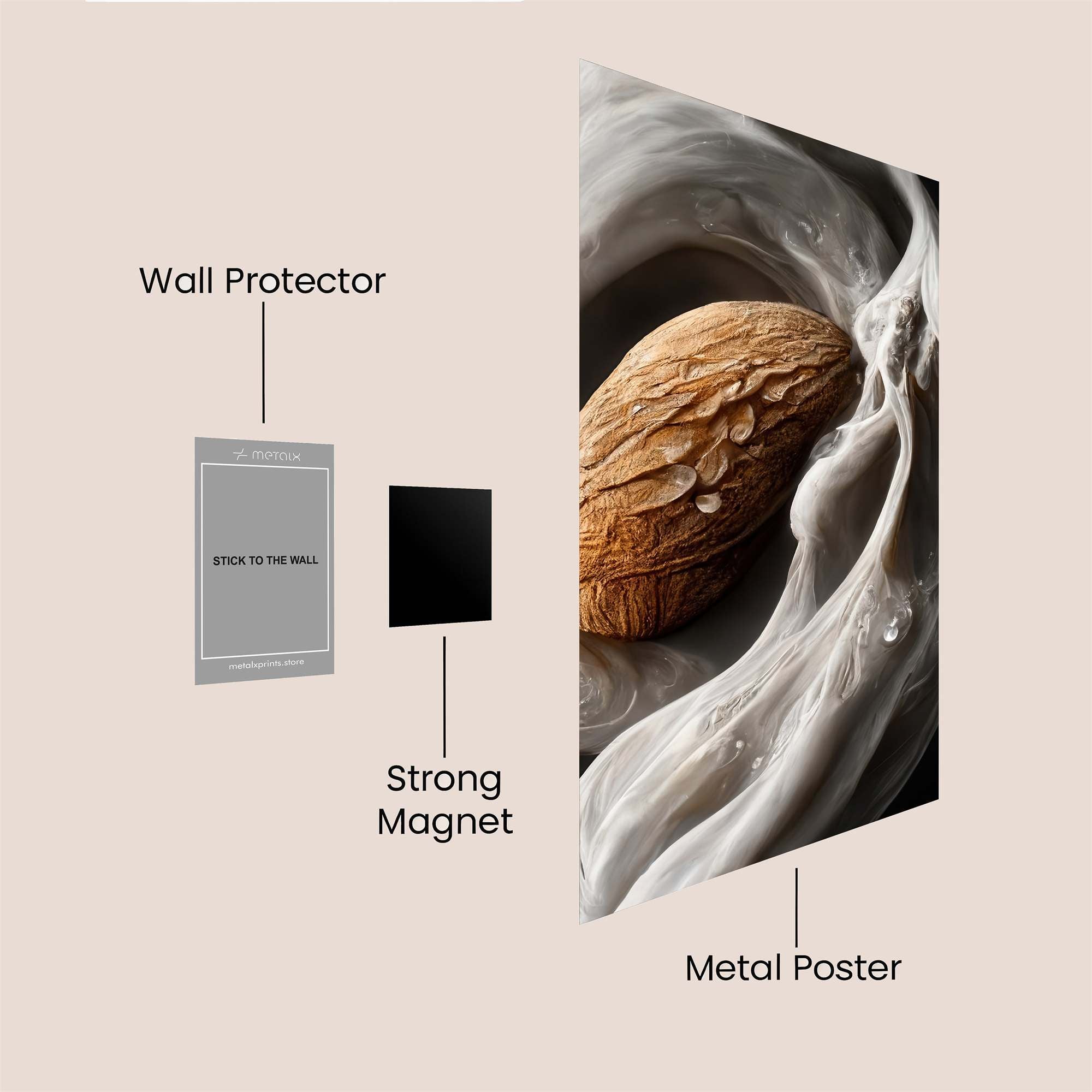 Almond Embrace Safe Wall Magnetic / M