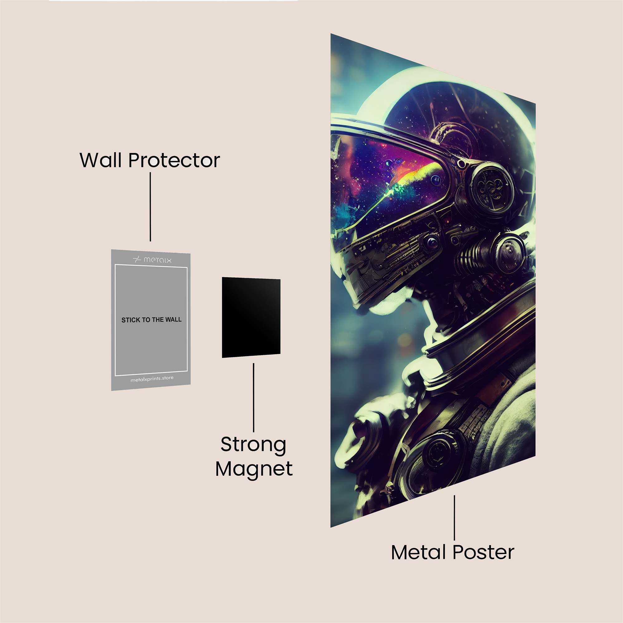 Astronaut Dreamscape Safe Wall Magnetic / M