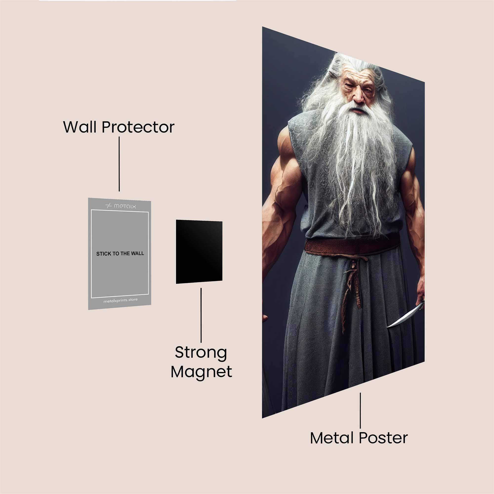 Gandalf Ferocious Safe Wall Magnetic / M