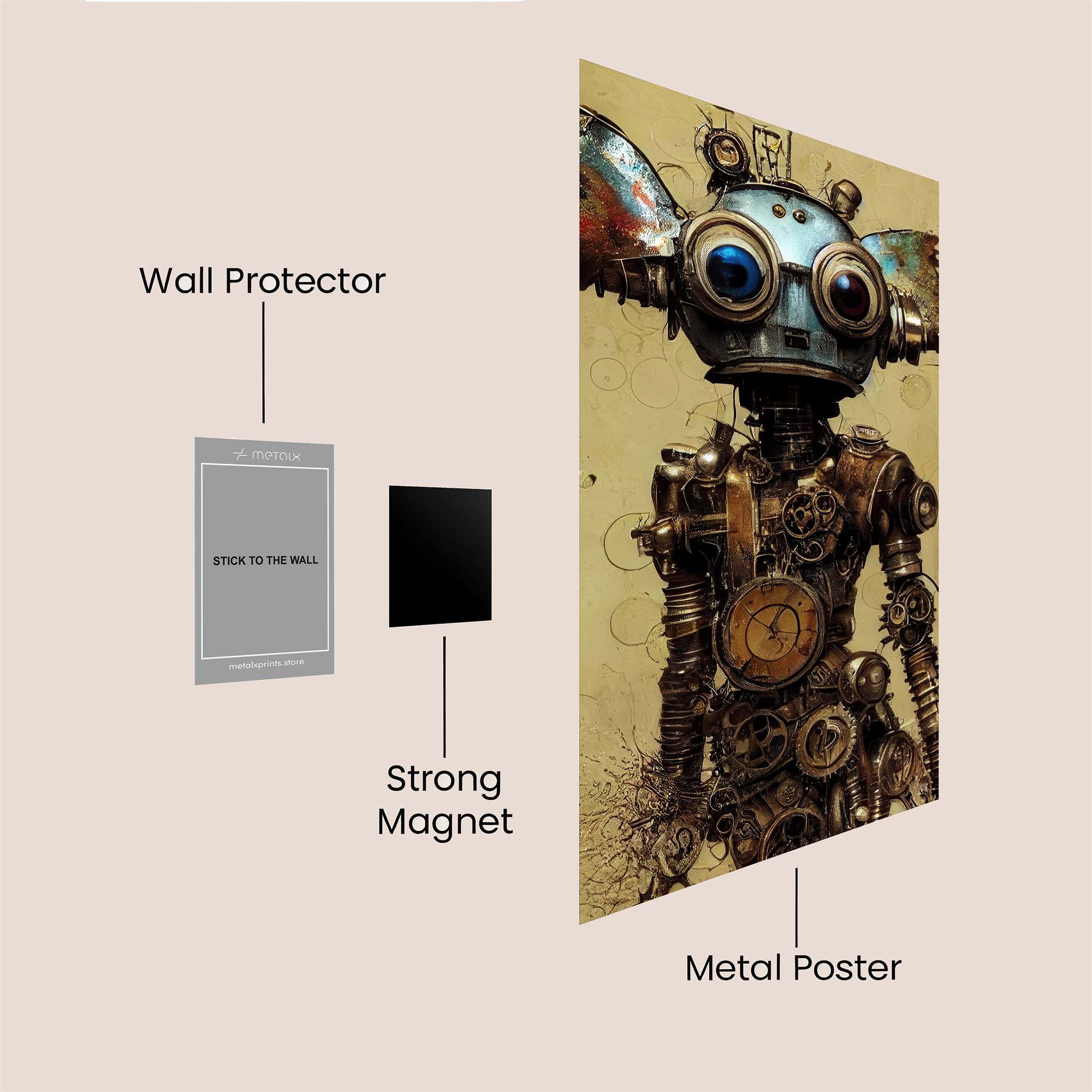 Robot Whimsy Safe Wall Magnetic / M
