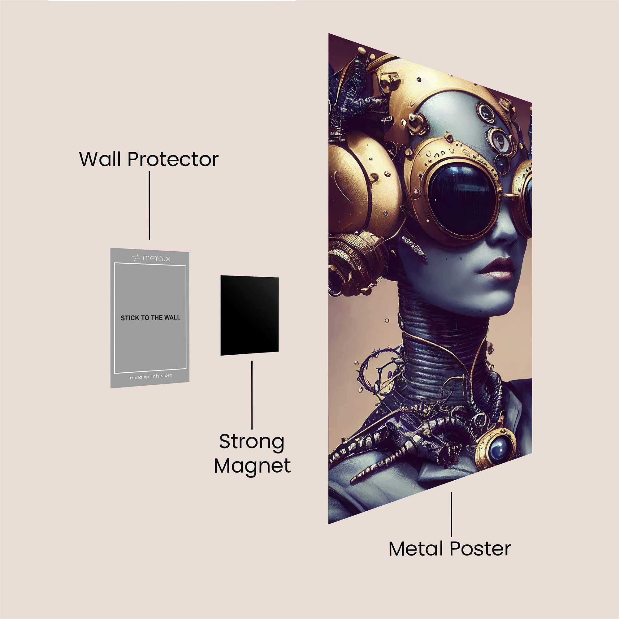 Cyber Enigma Safe Wall Magnetic / M