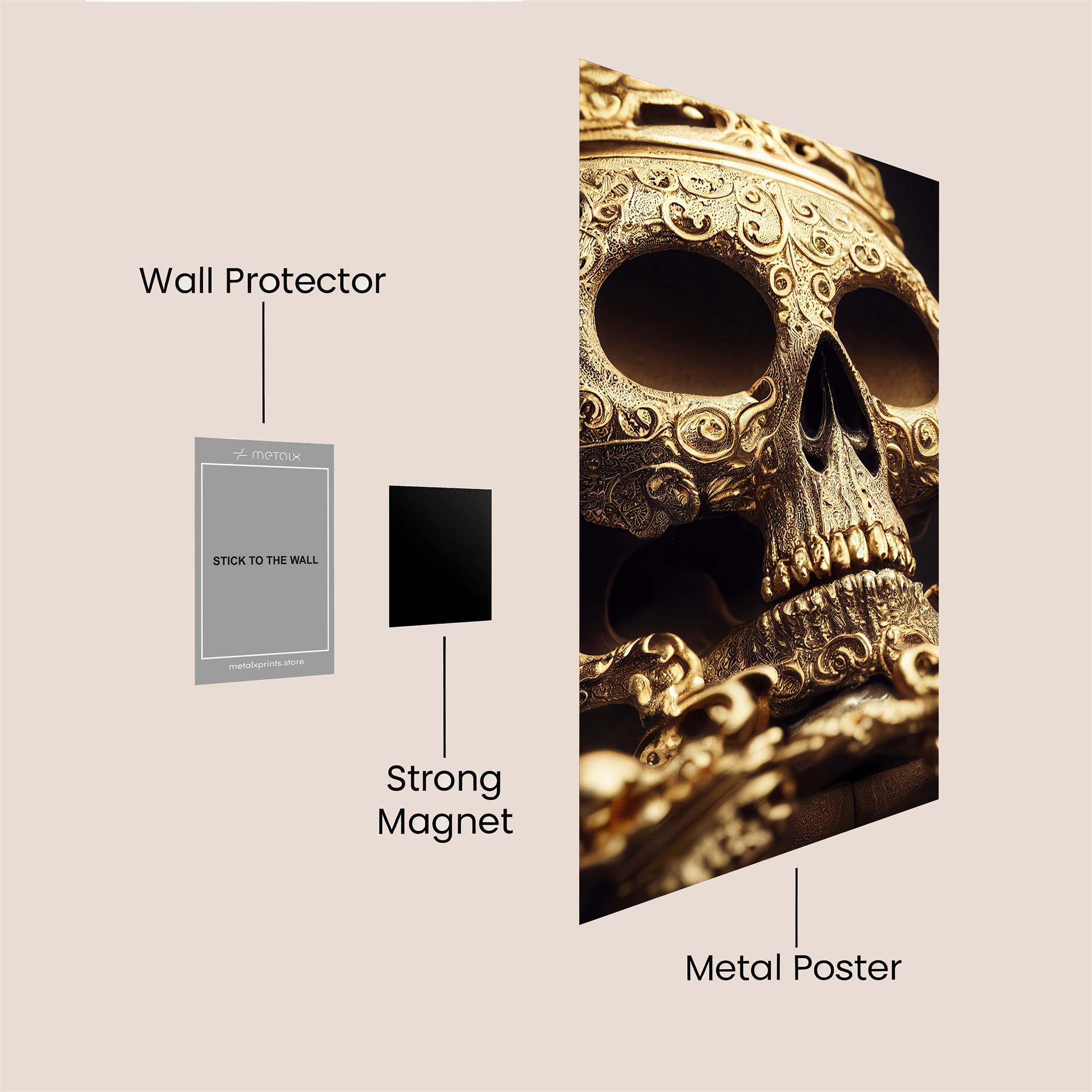 Golden Macabre Safe Wall Magnetic / M