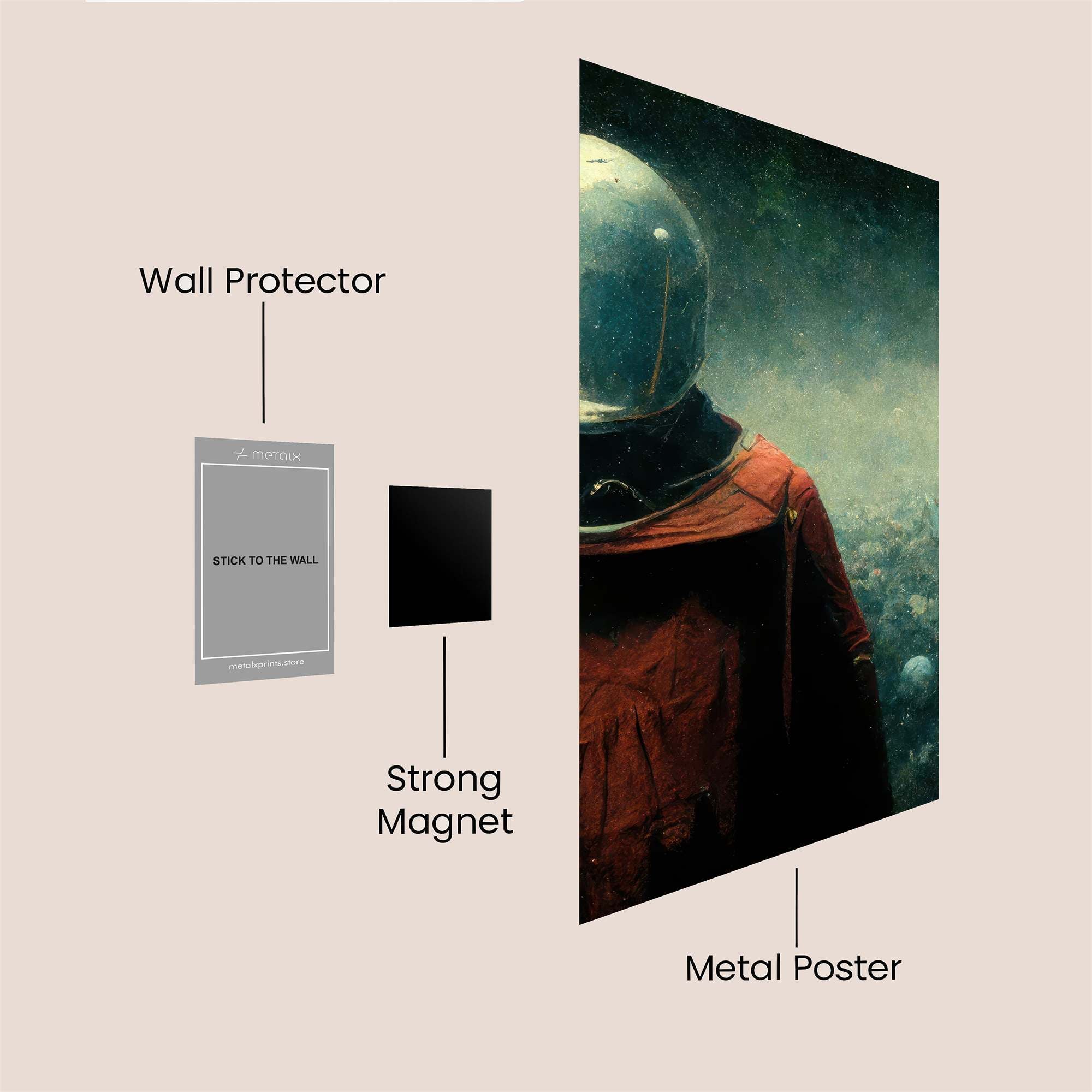 Astronaut Solitude Safe Wall Magnetic / M