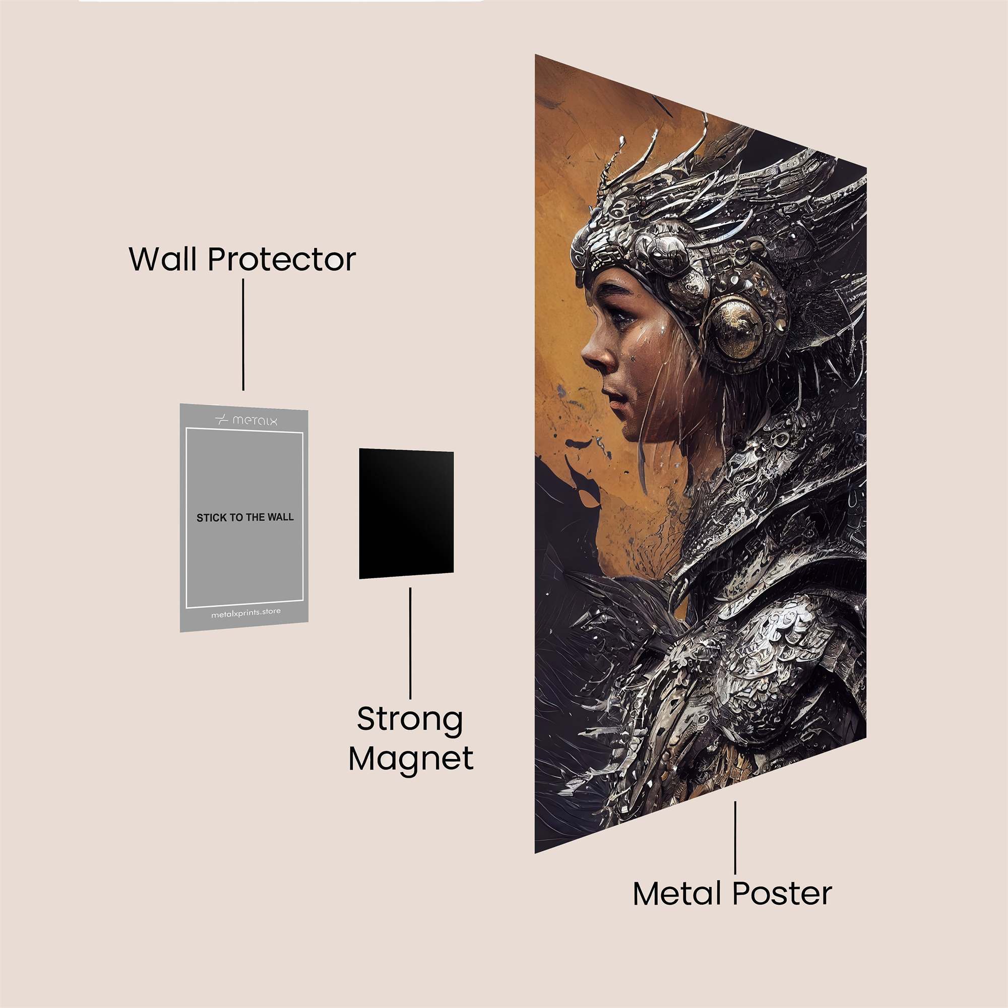 Warrior Ethereal Safe Wall Magnetic / M