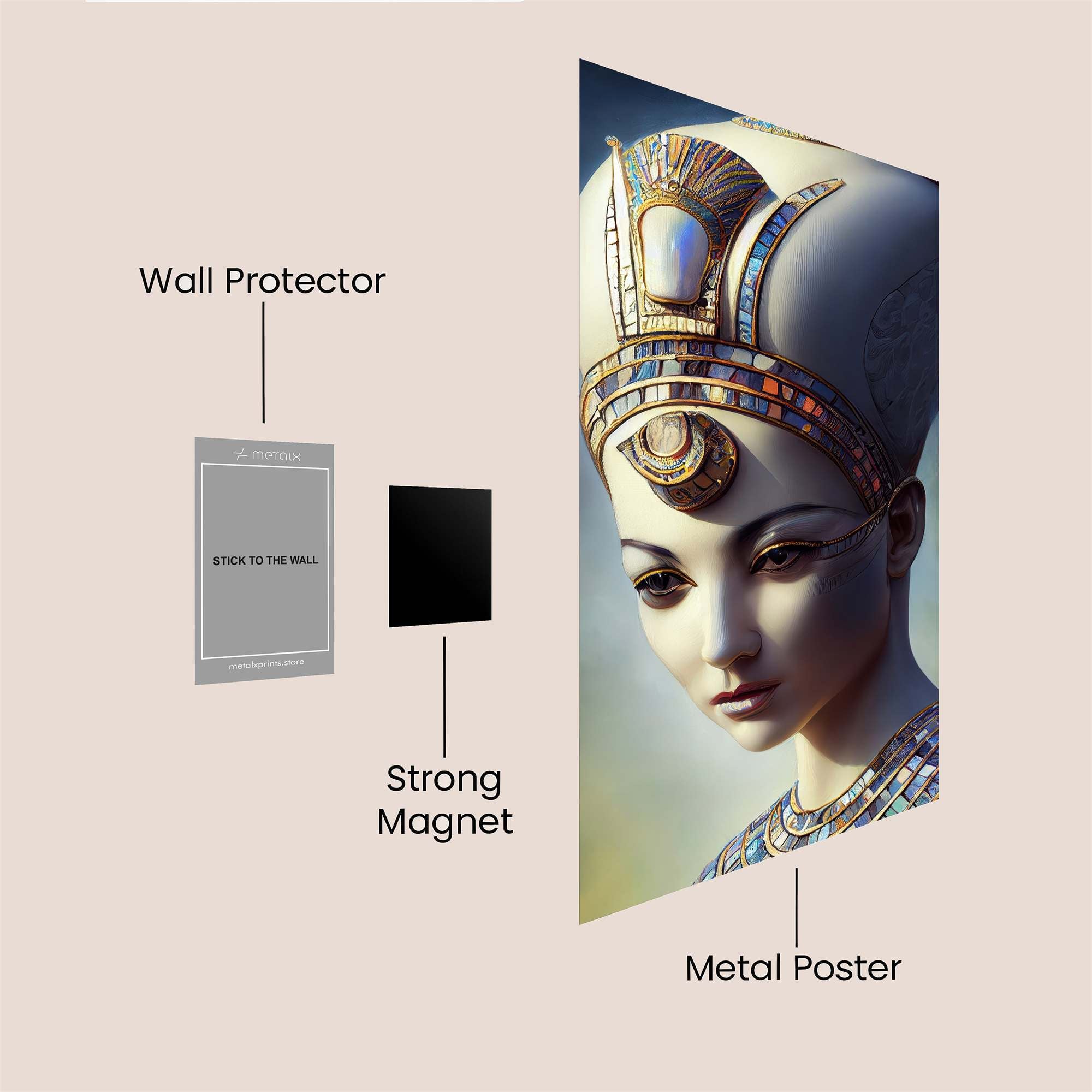 Nefertiti Enigmatic Safe Wall Magnetic / M