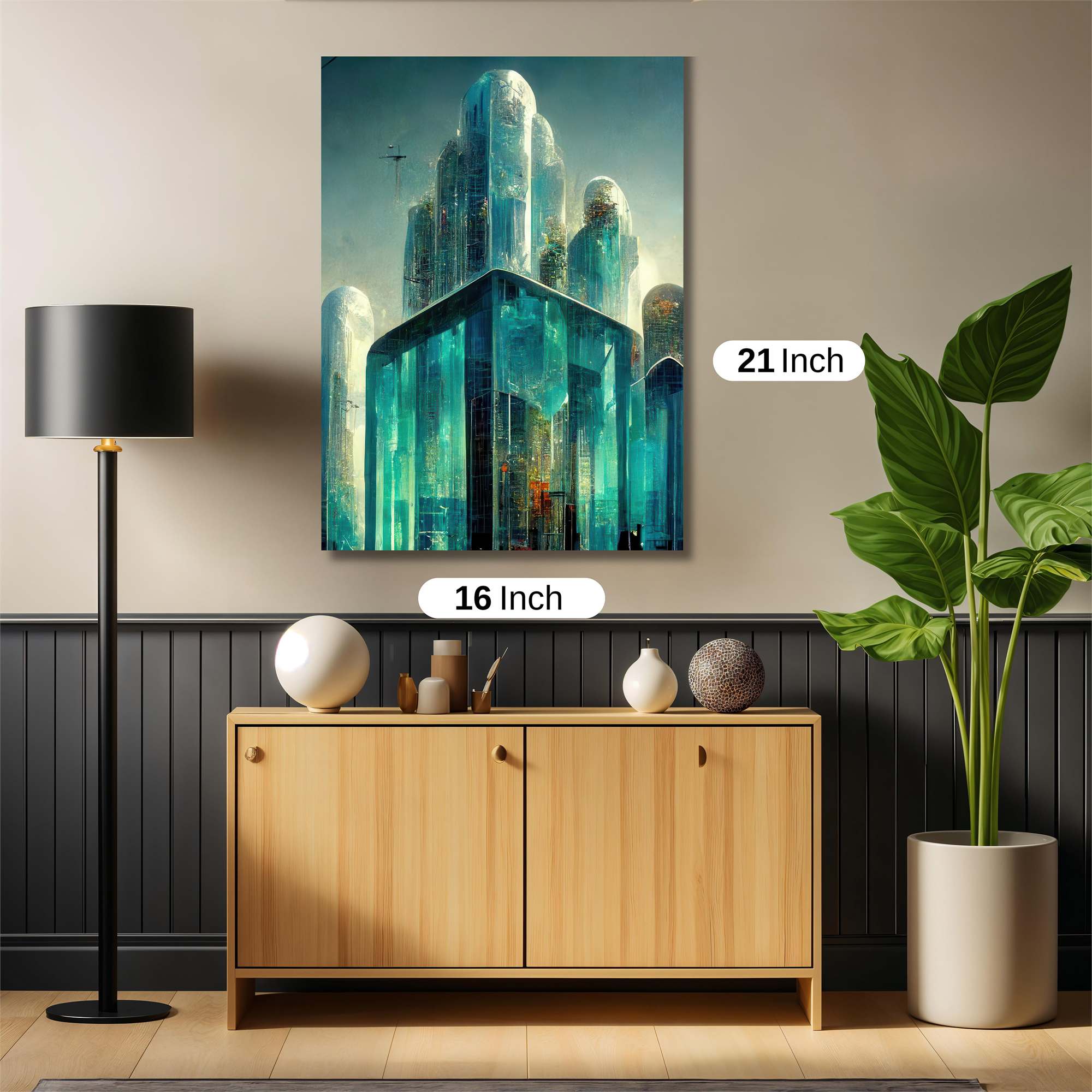 Futuristic Serenity Safe Wall Magnetic / M