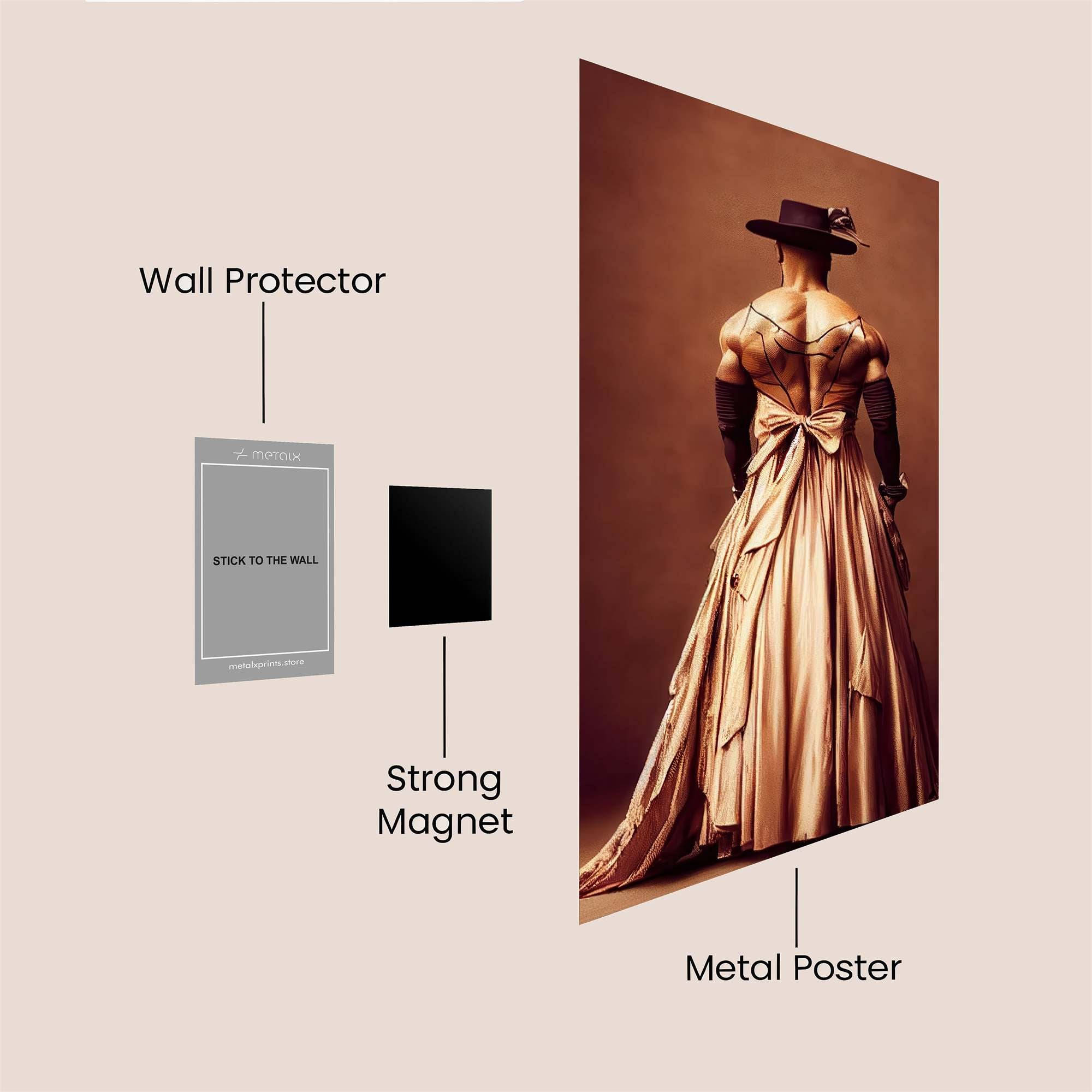 Glamourous Warrior Safe Wall Magnetic / M