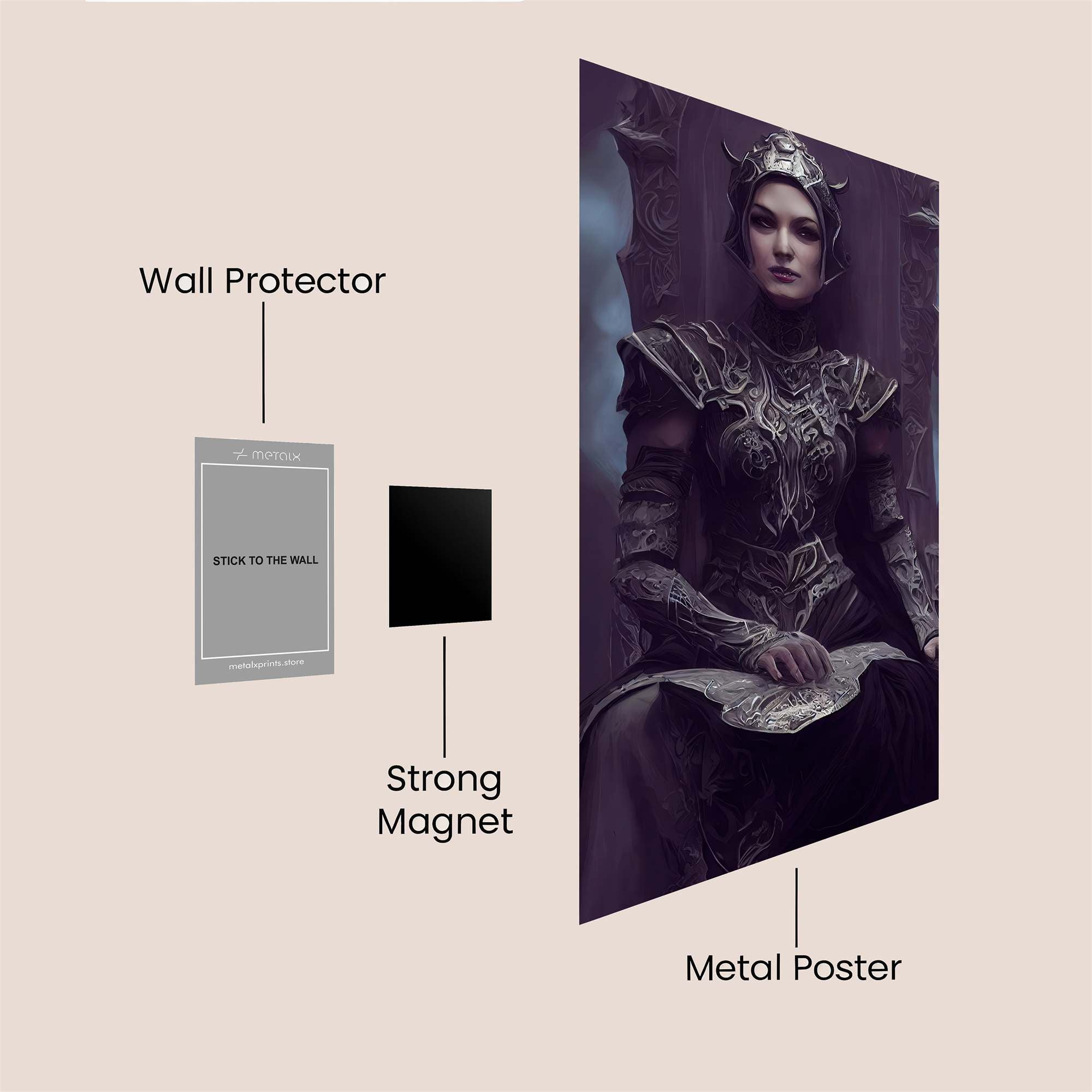 Queen Sombre Safe Wall Magnetic / M