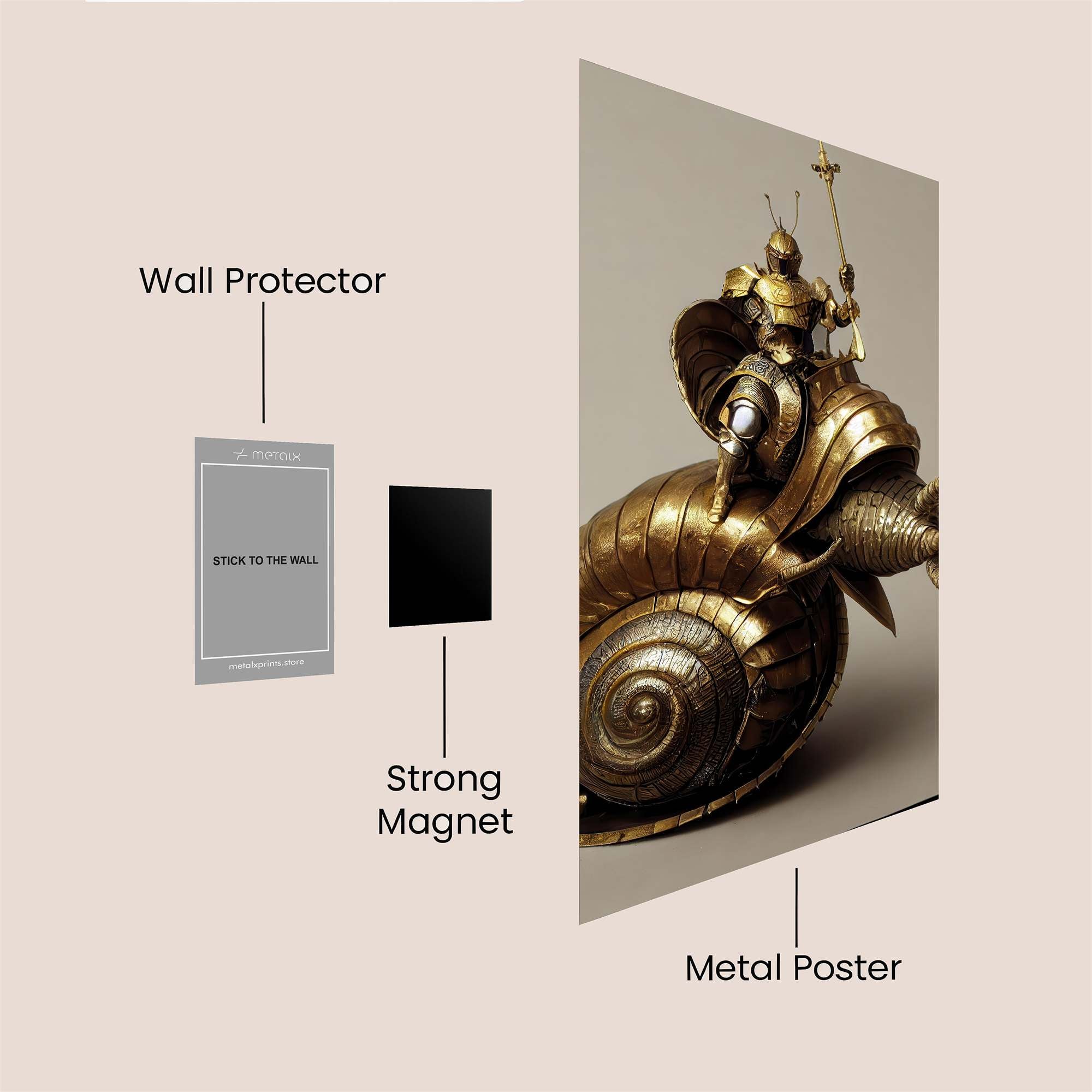 Knightly Snail Safe Wall Magnetic / M