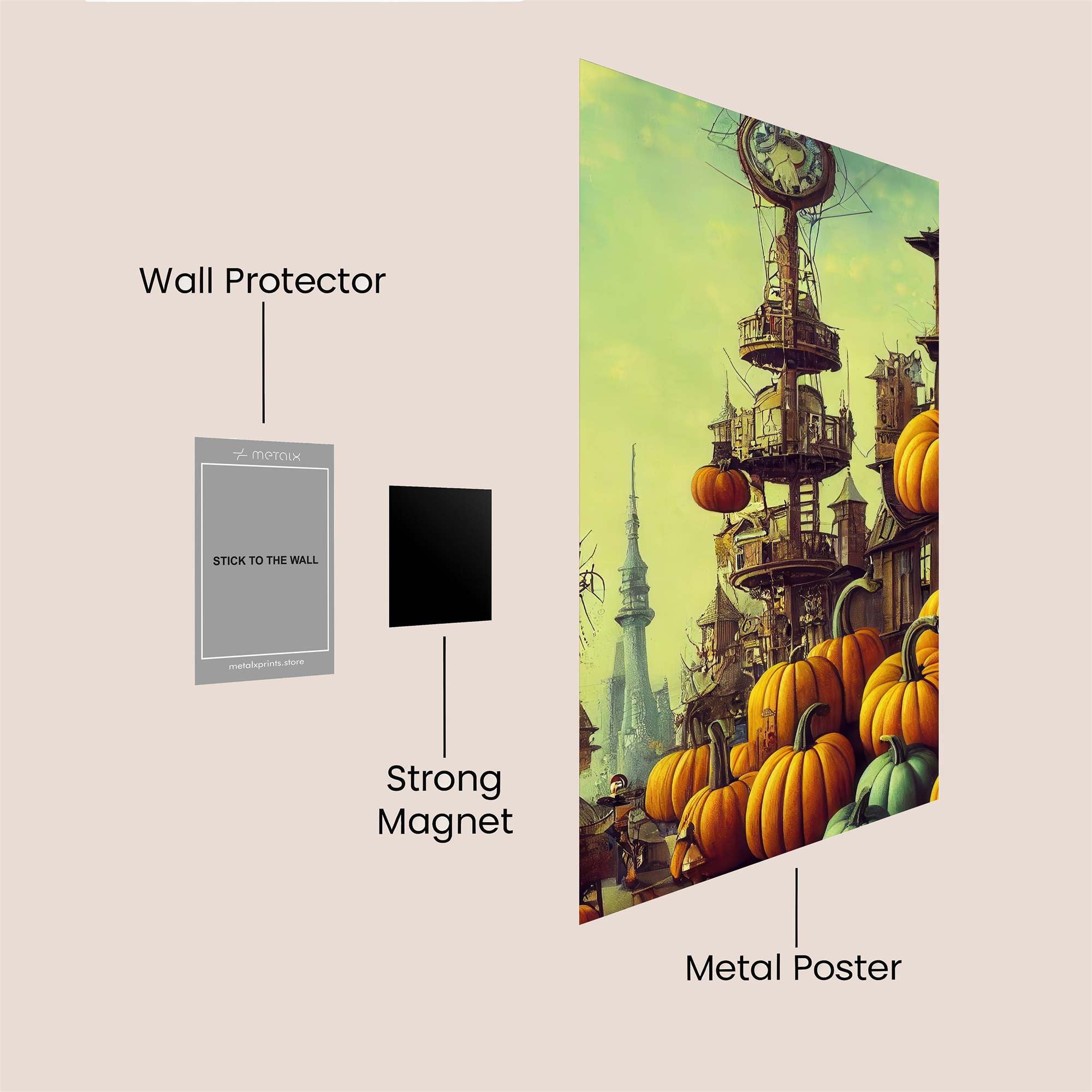 PumpkinWhimsy Safe Wall Magnetic / M