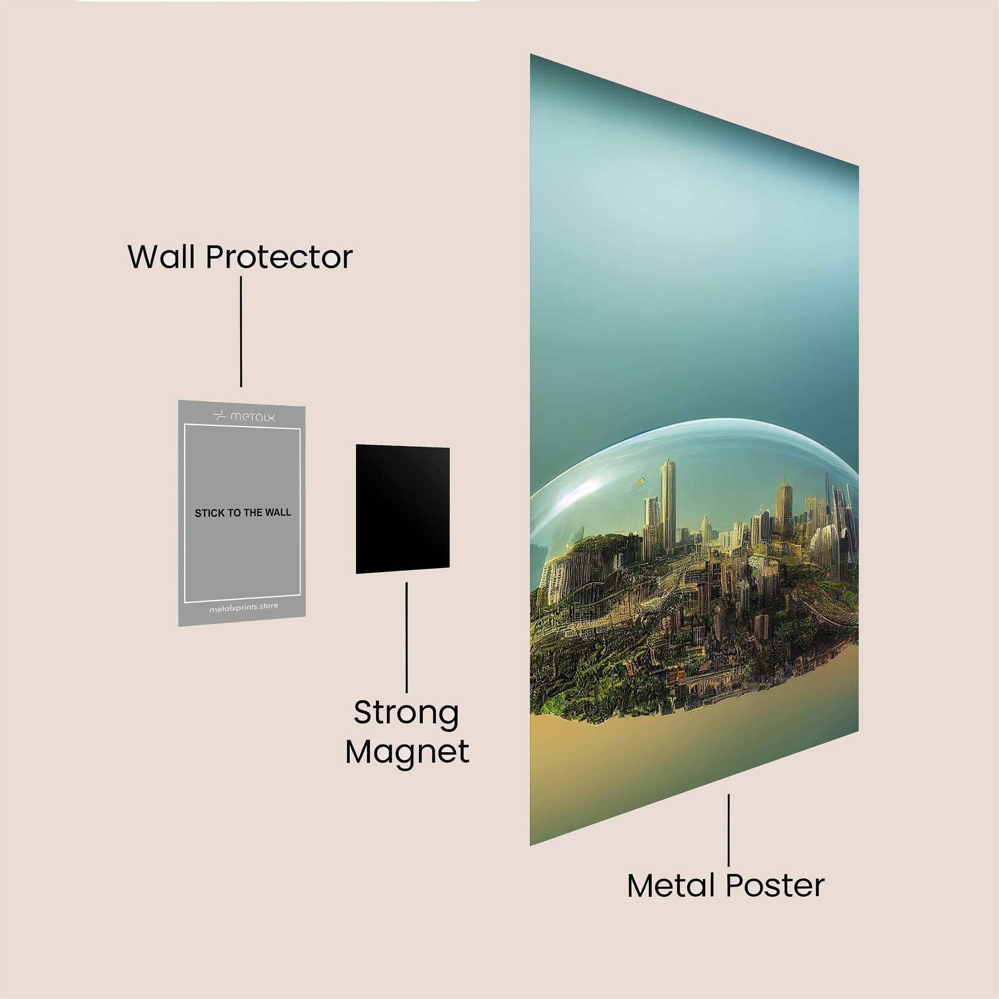 City Bubble Safe Wall Magnetic / M