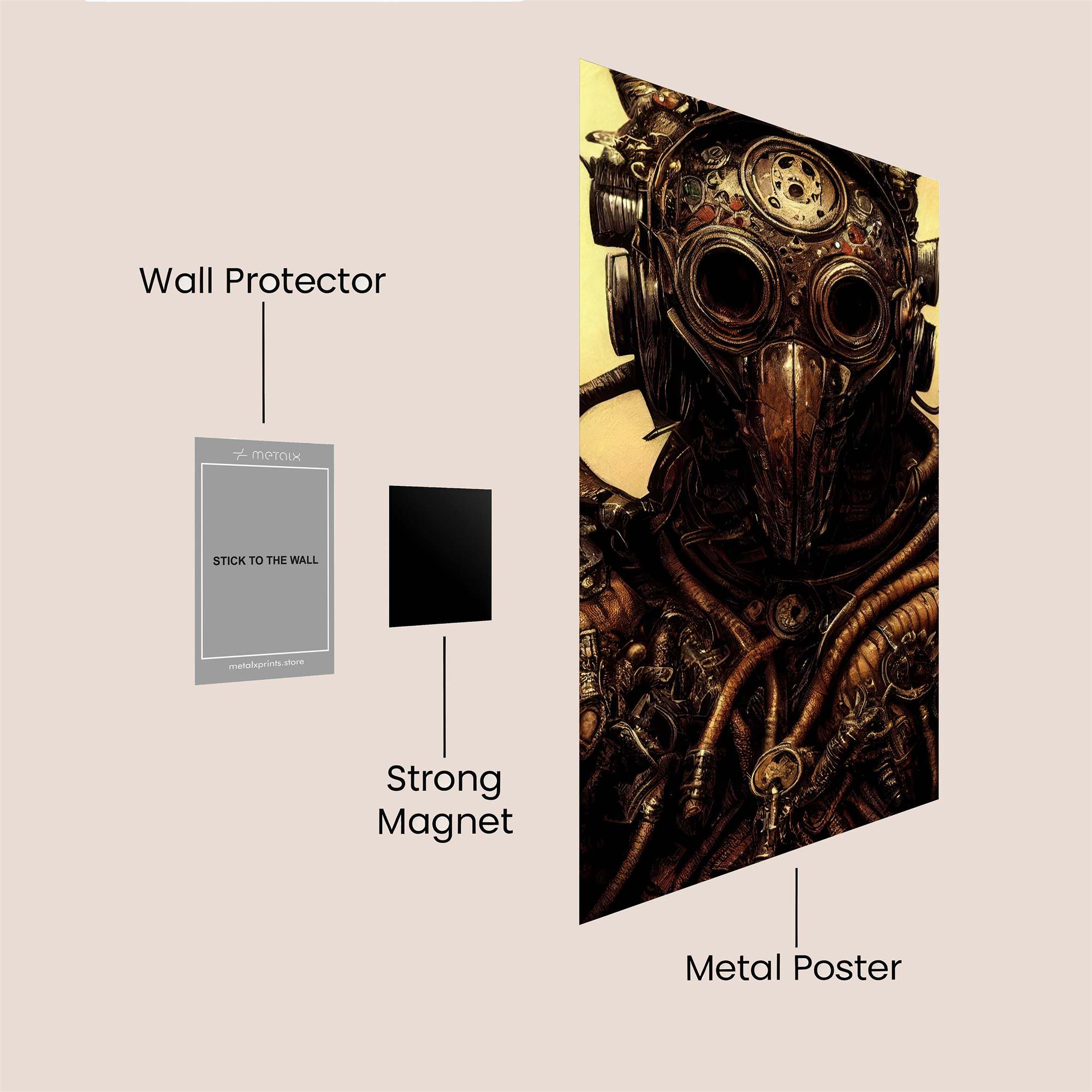 Steampunk Gloom Safe Wall Magnetic / M