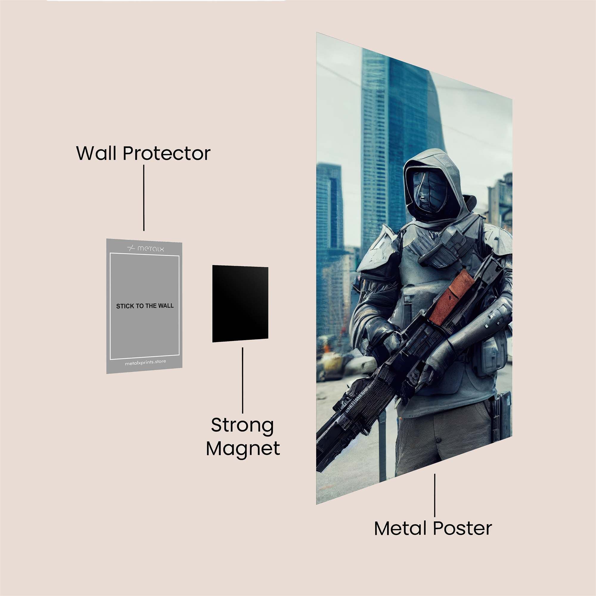 Cyberpunk Sentinel Safe Wall Magnetic / M
