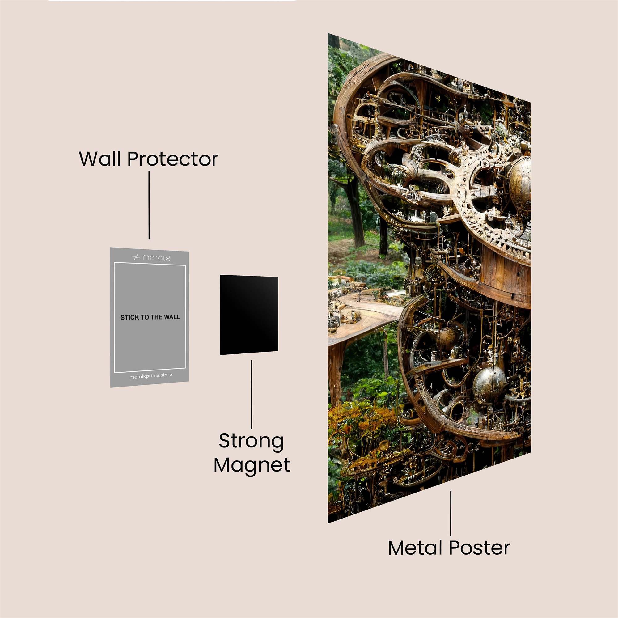 Steampunk Serenity Safe Wall Magnetic / M