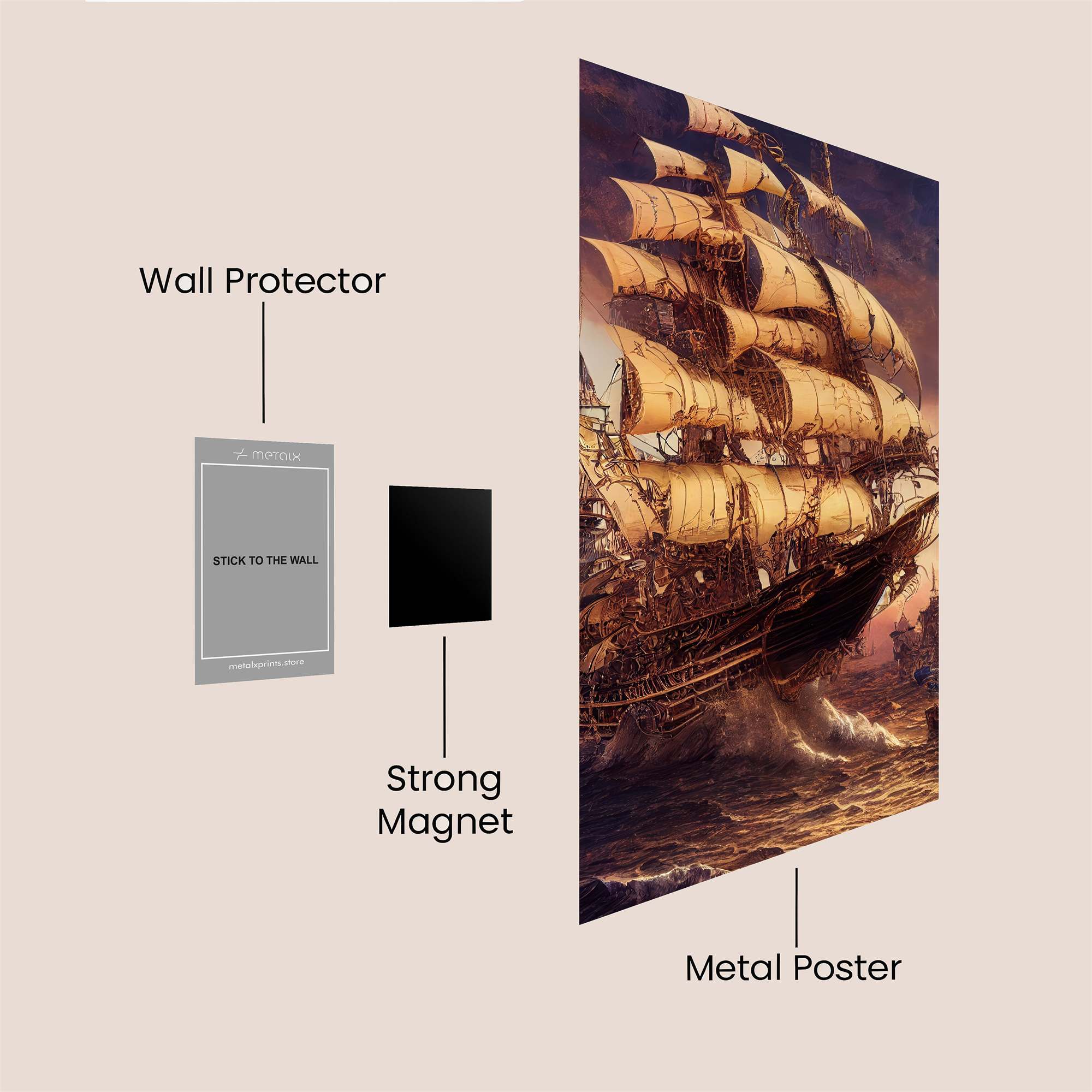 Steampunk Adventure Safe Wall Magnetic / M