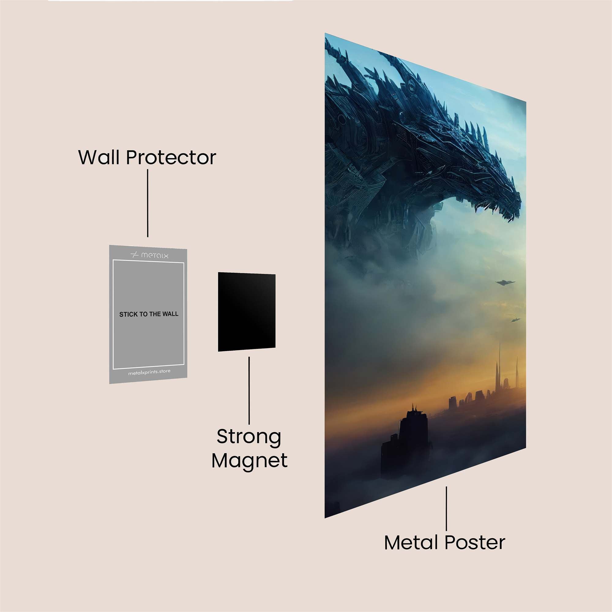 Godzilla Apocalyptic Safe Wall Magnetic / M
