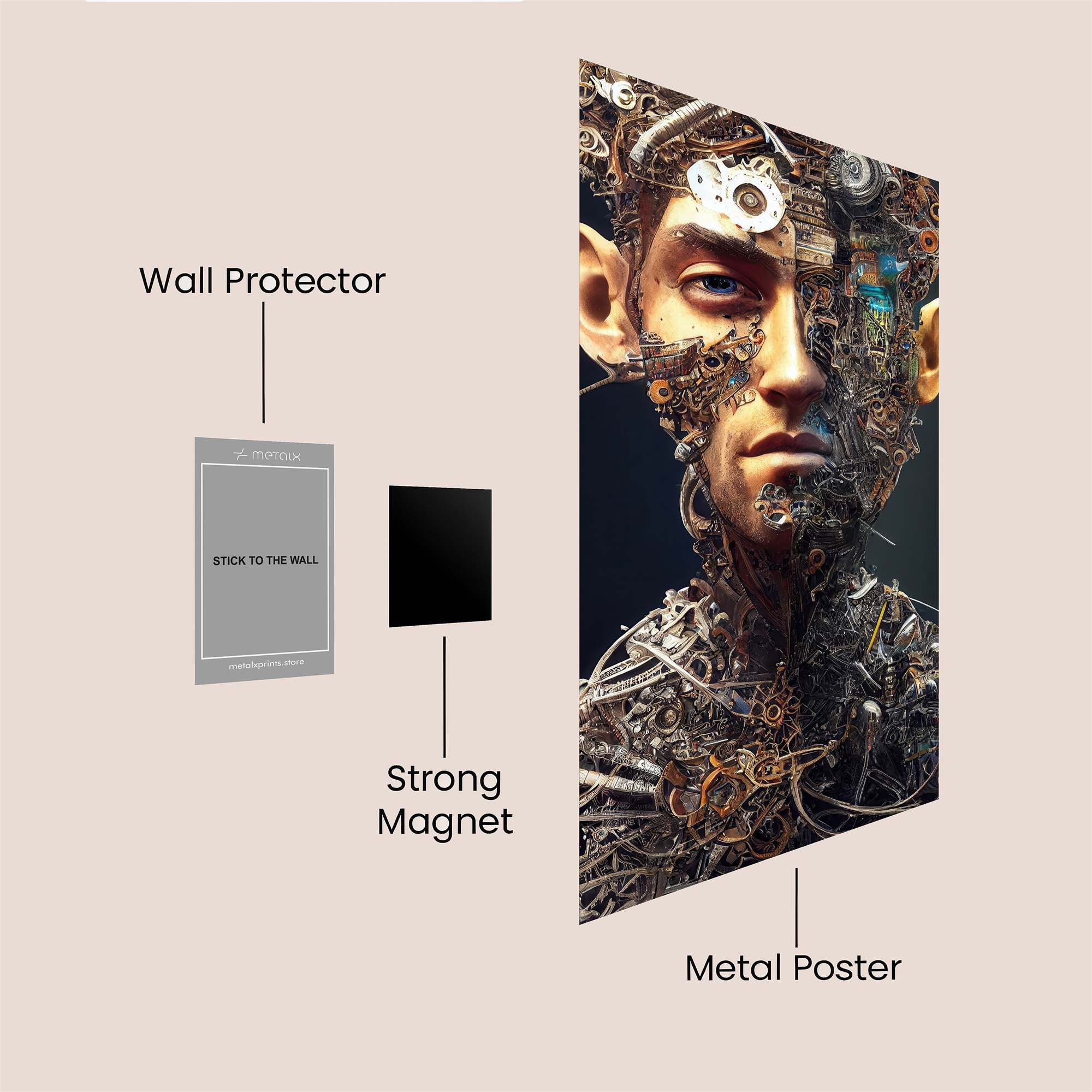 Cybernetic Melancholy Safe Wall Magnetic / M