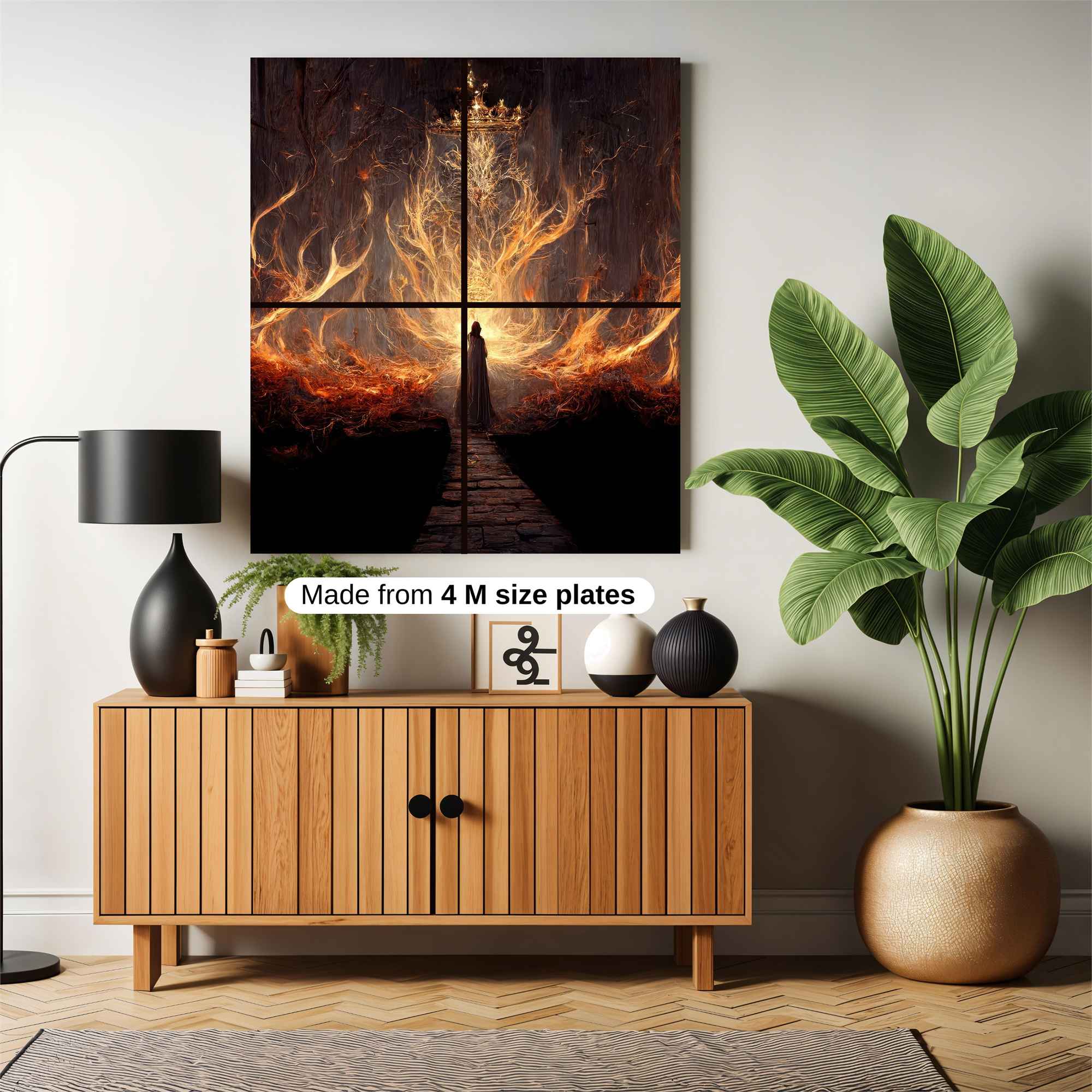 Crown Ablaze Safe Wall Magnetic / M