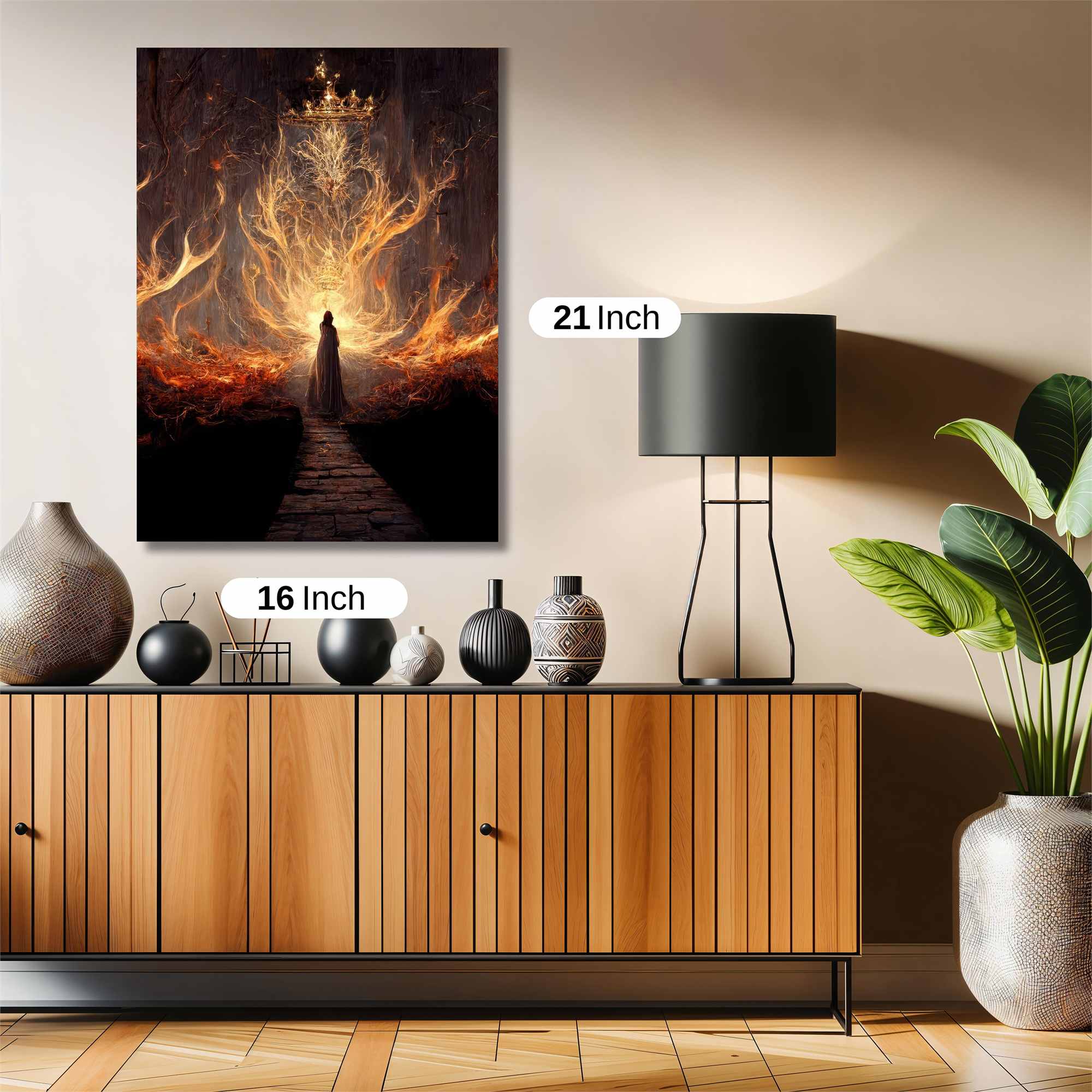 Crown Ablaze Safe Wall Magnetic / M