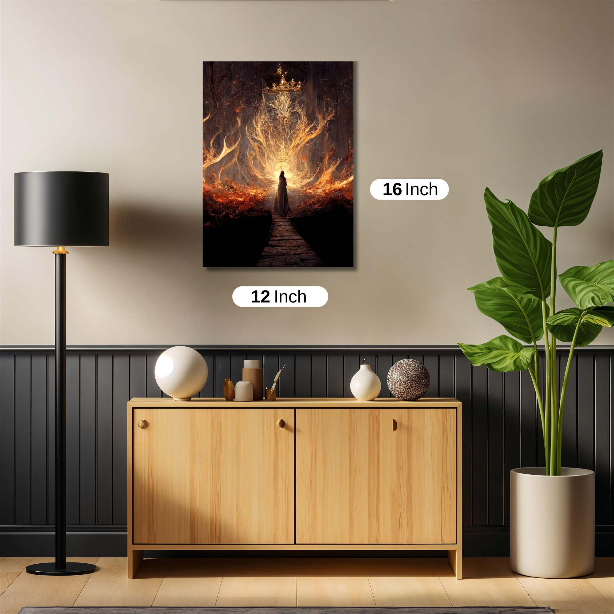 Crown Ablaze Safe Wall Magnetic / M