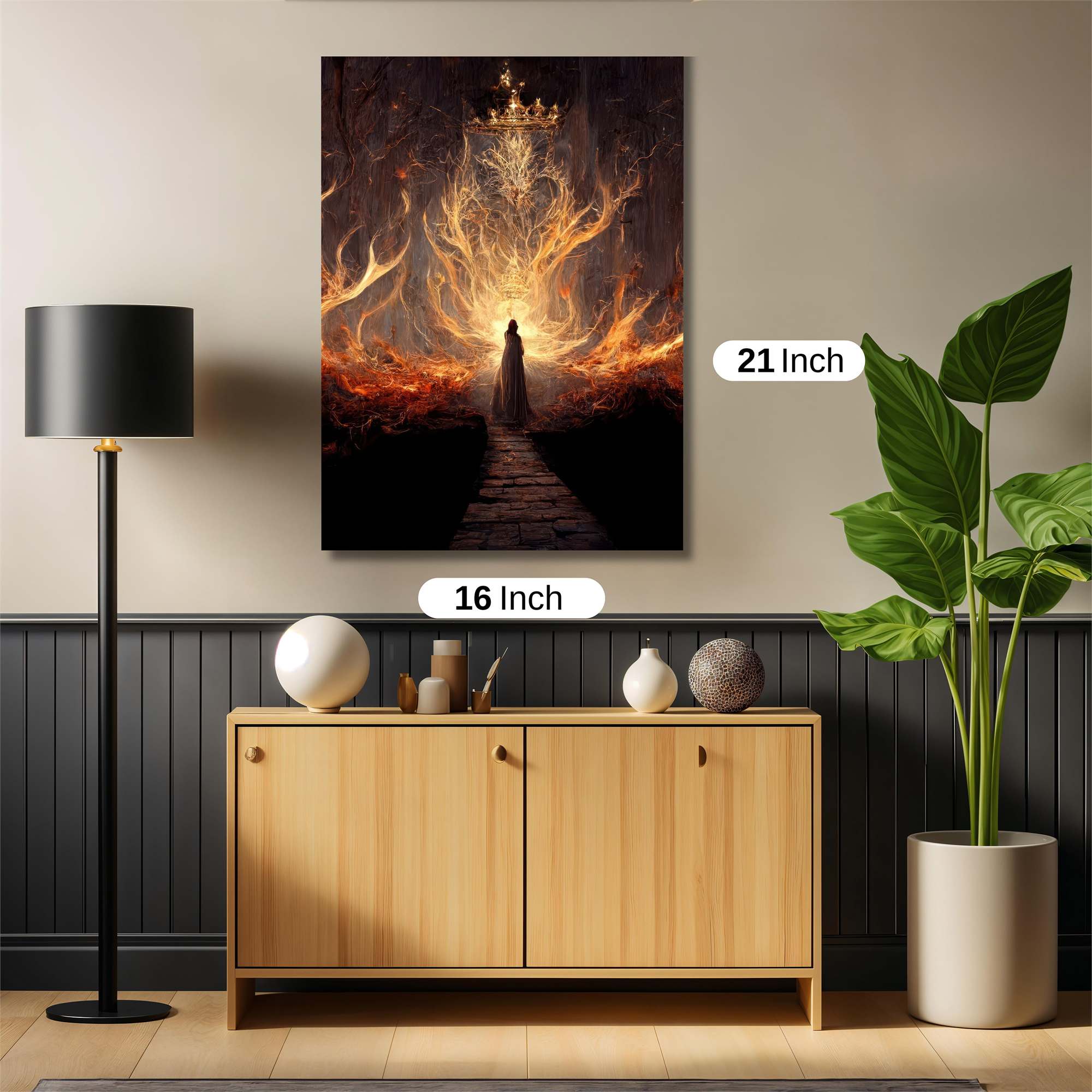 Crown Ablaze Safe Wall Magnetic / M