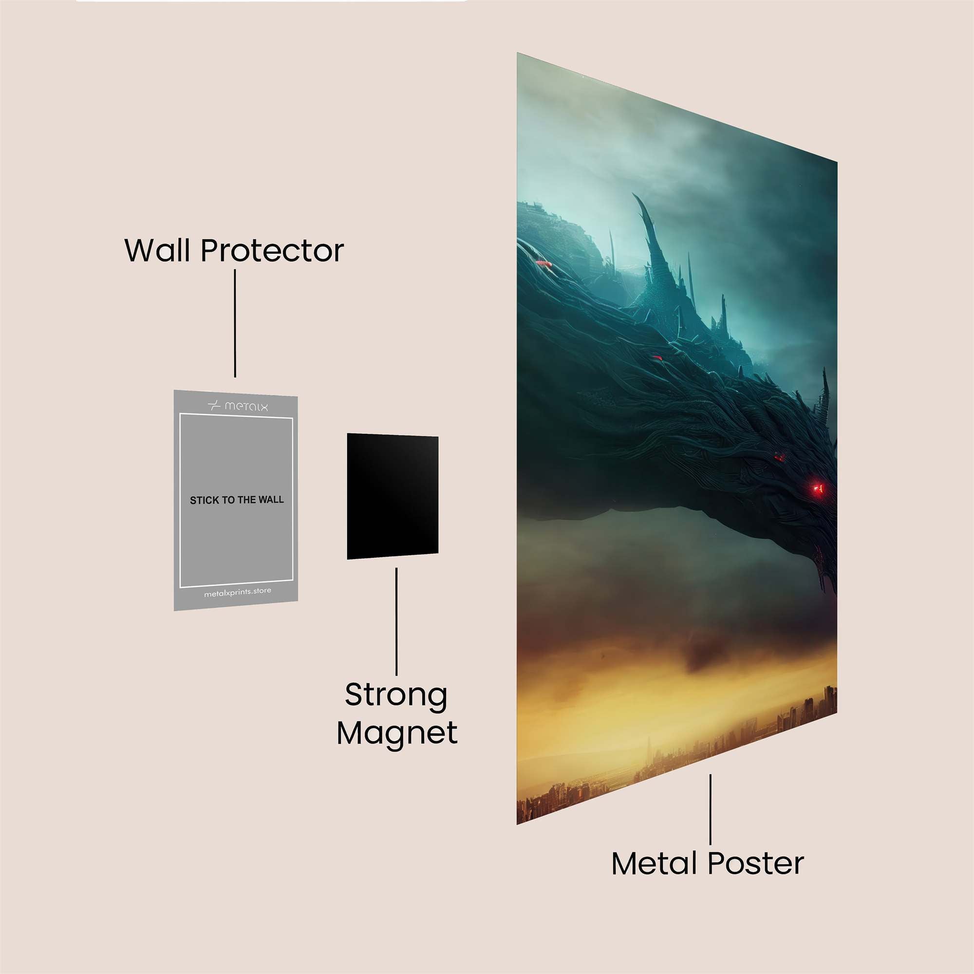 Godzilla Apocalyptic Safe Wall Magnetic / M