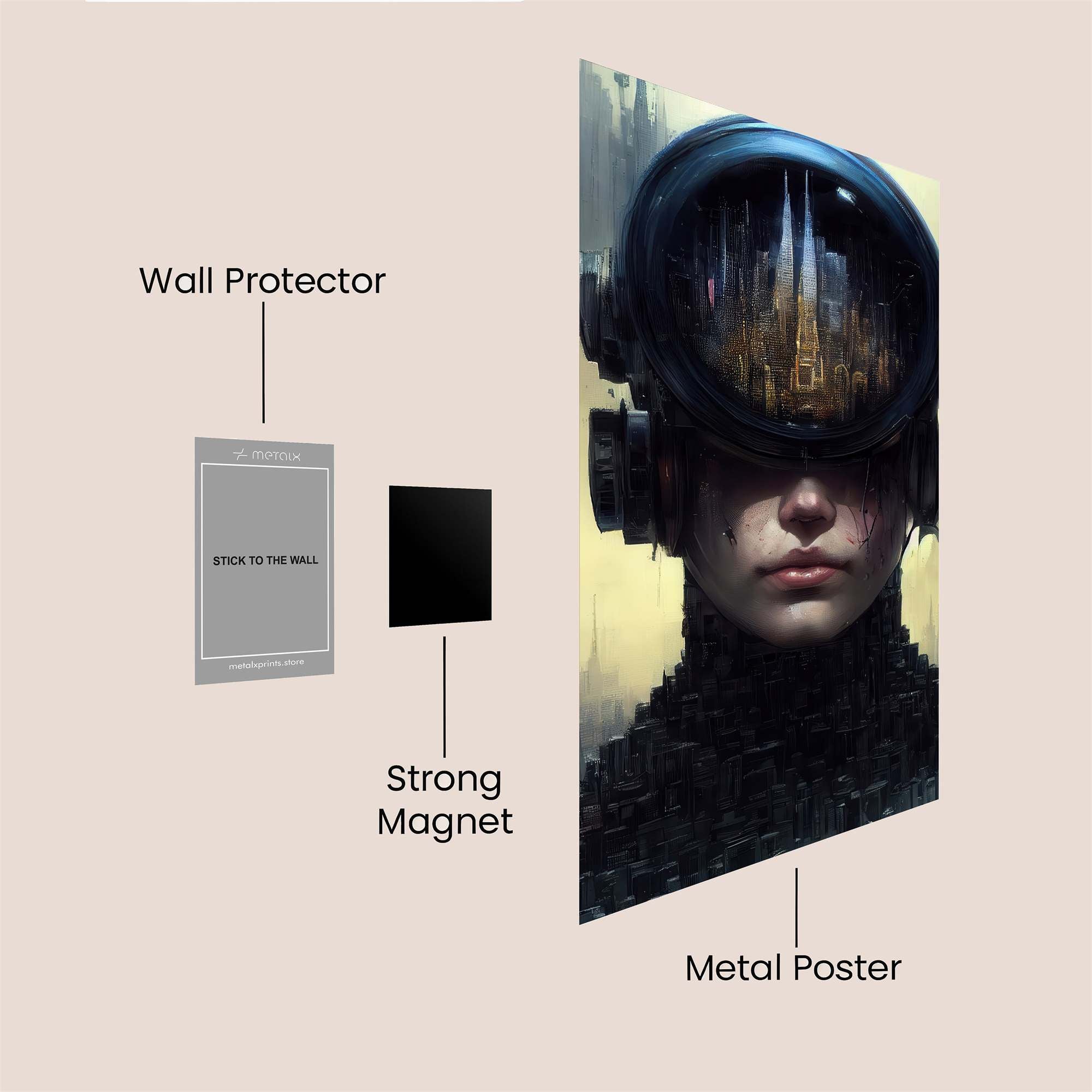 Cyberpunk Solitude Safe Wall Magnetic / M