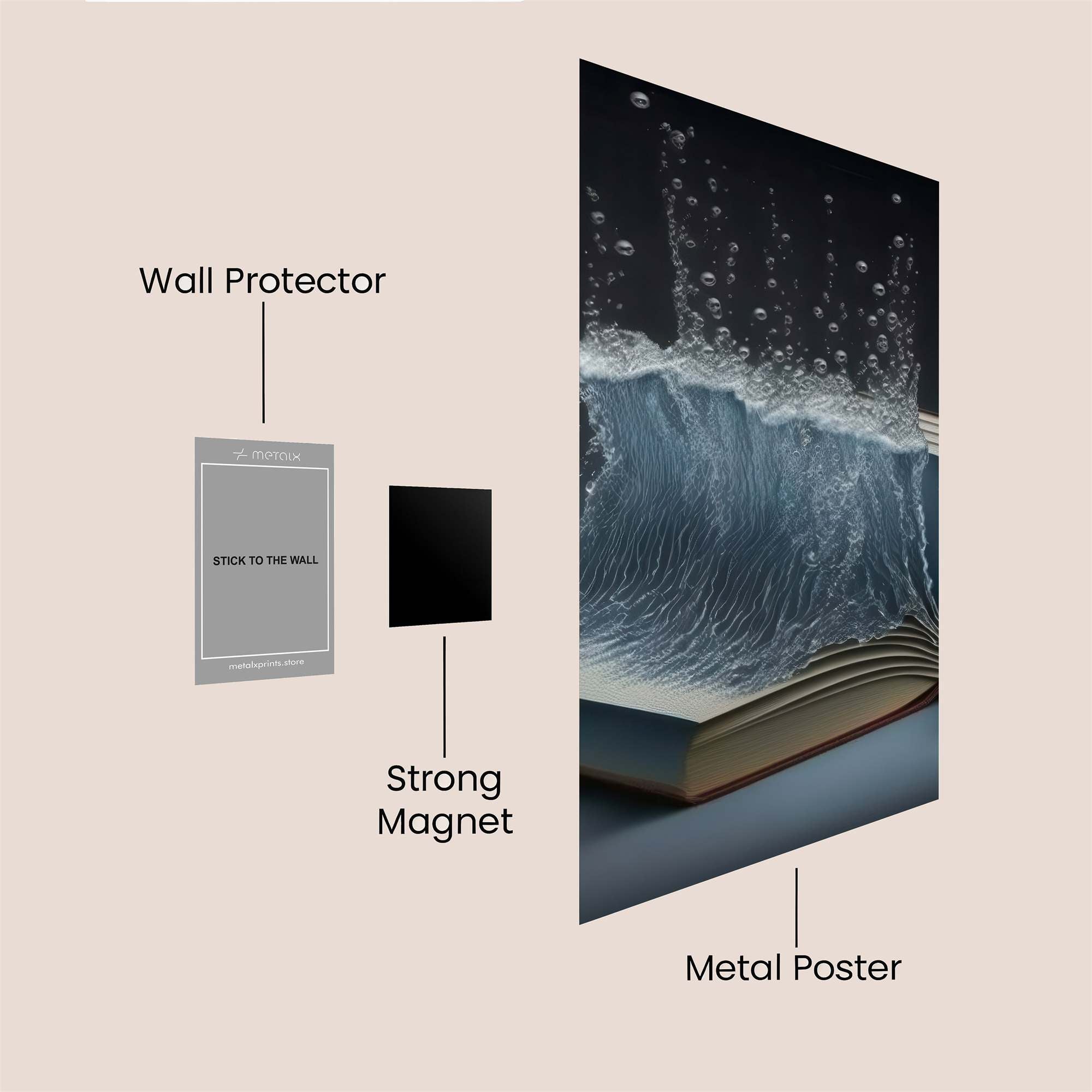 Book Tsunami Safe Wall Magnetic / M