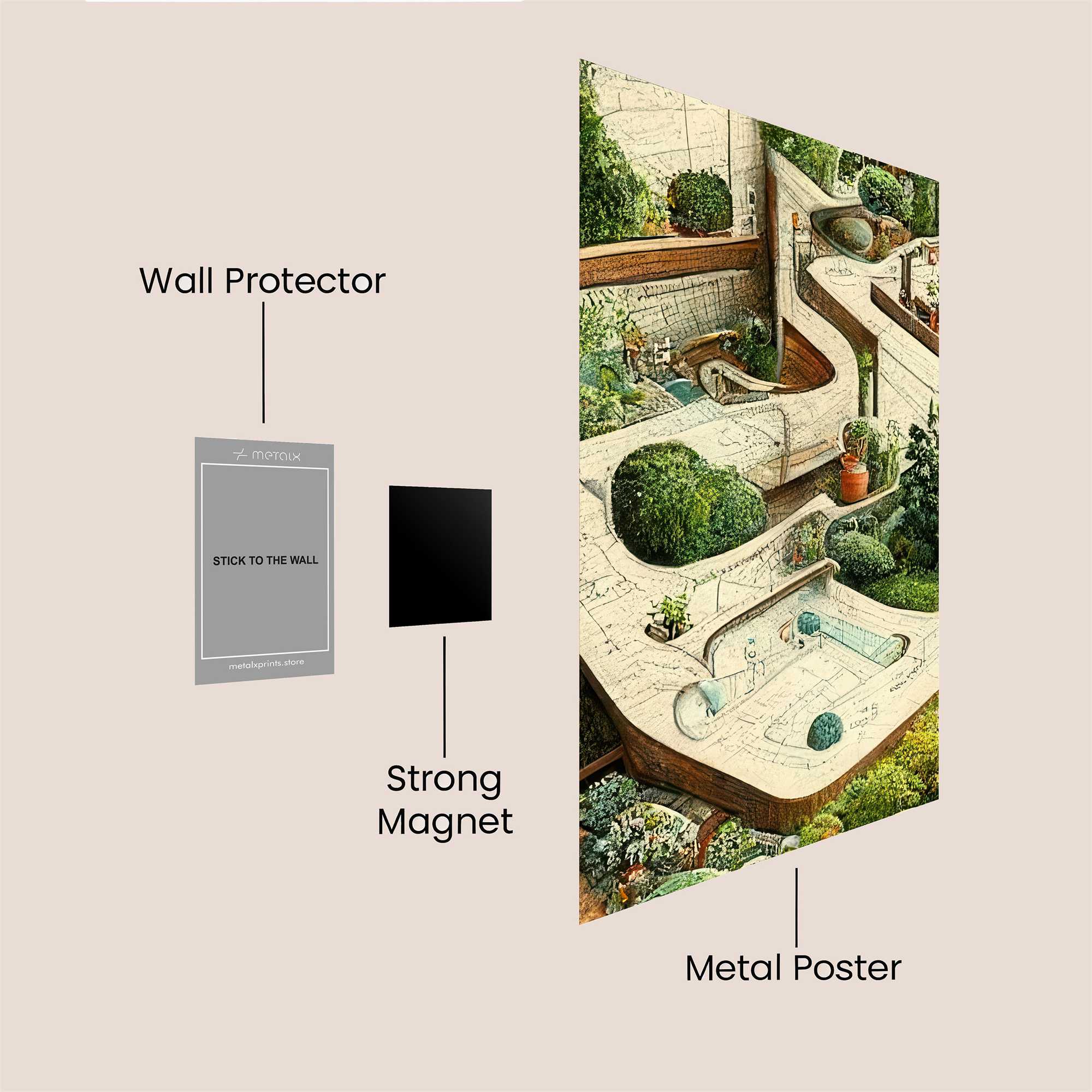 Garden Serenity Safe Wall Magnetic / M