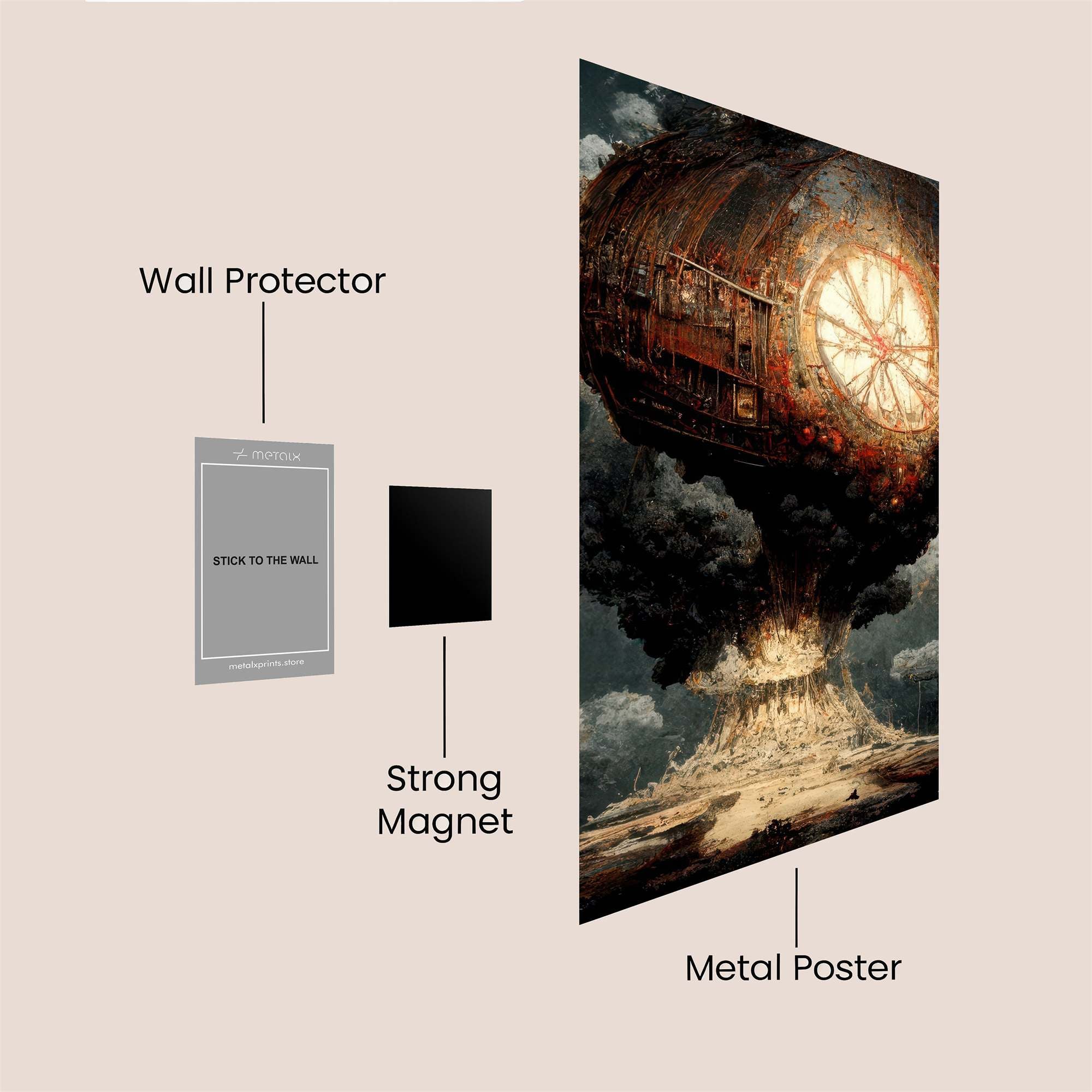 Apocalyptic Sphere Safe Wall Magnetic / M