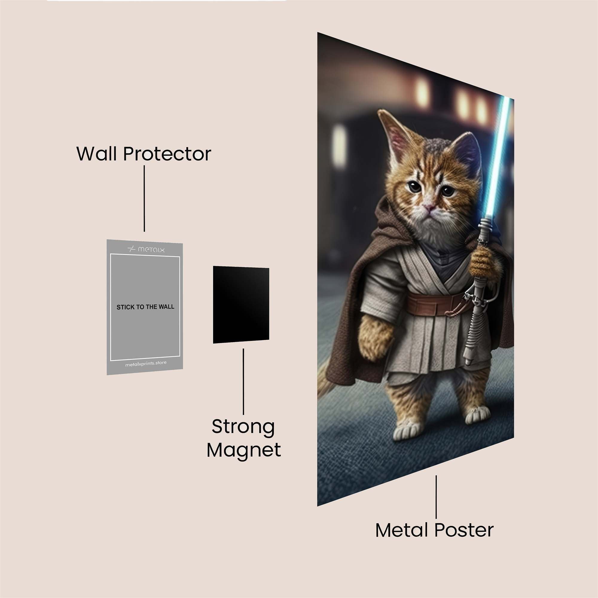 Jedi Whisker Safe Wall Magnetic / M