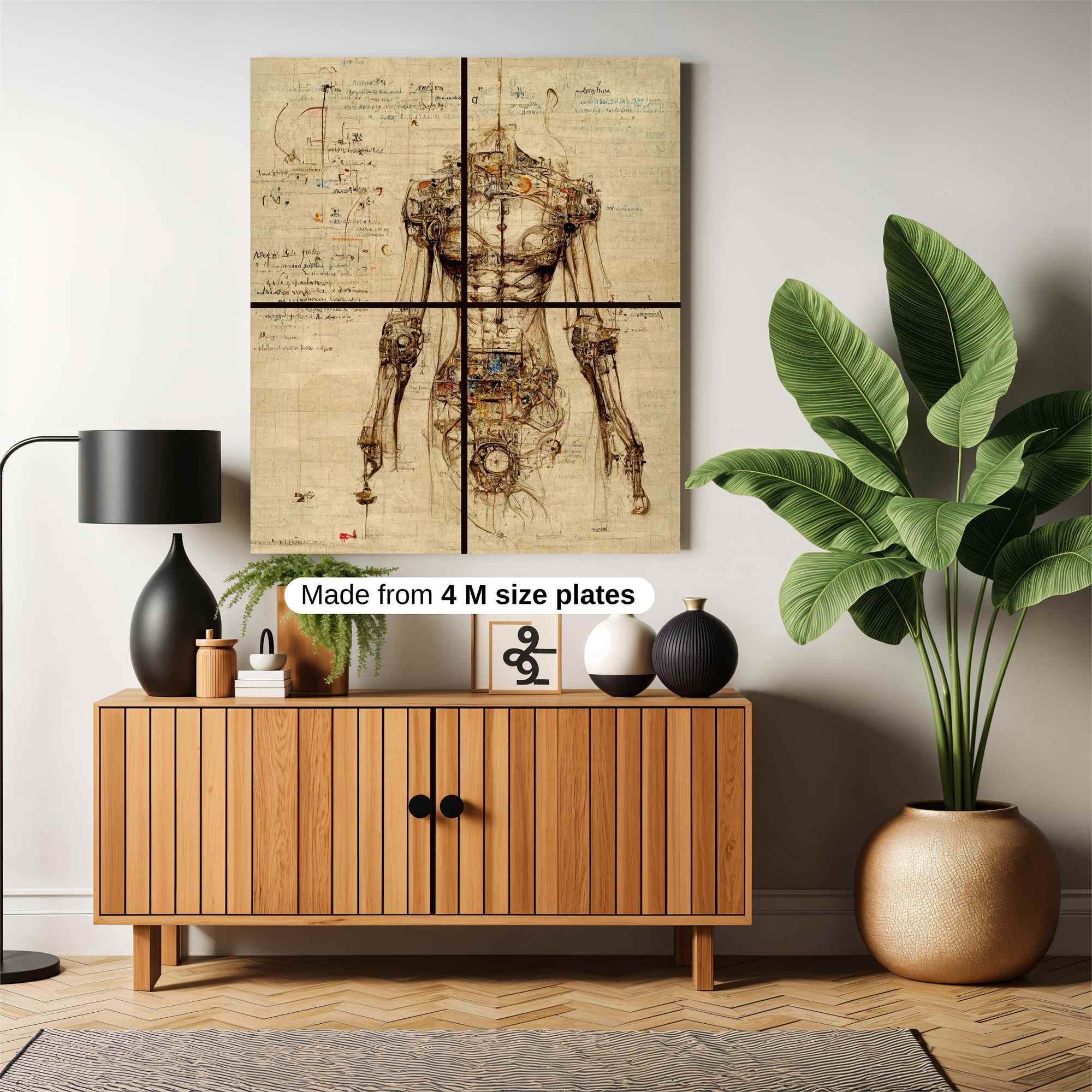 Vitruvian Cyborg Safe Wall Magnetic / M