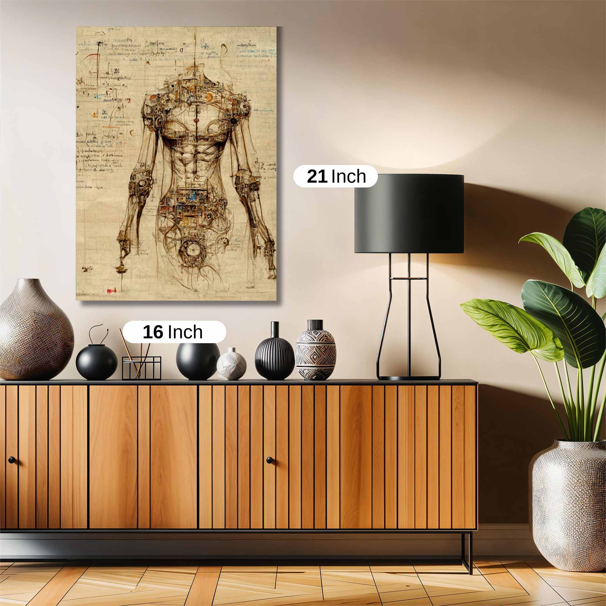 Vitruvian Cyborg Safe Wall Magnetic / M
