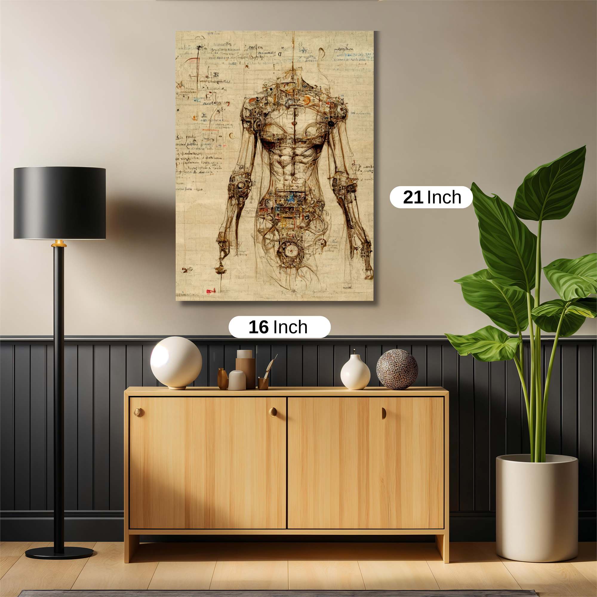 Vitruvian Cyborg Safe Wall Magnetic / M