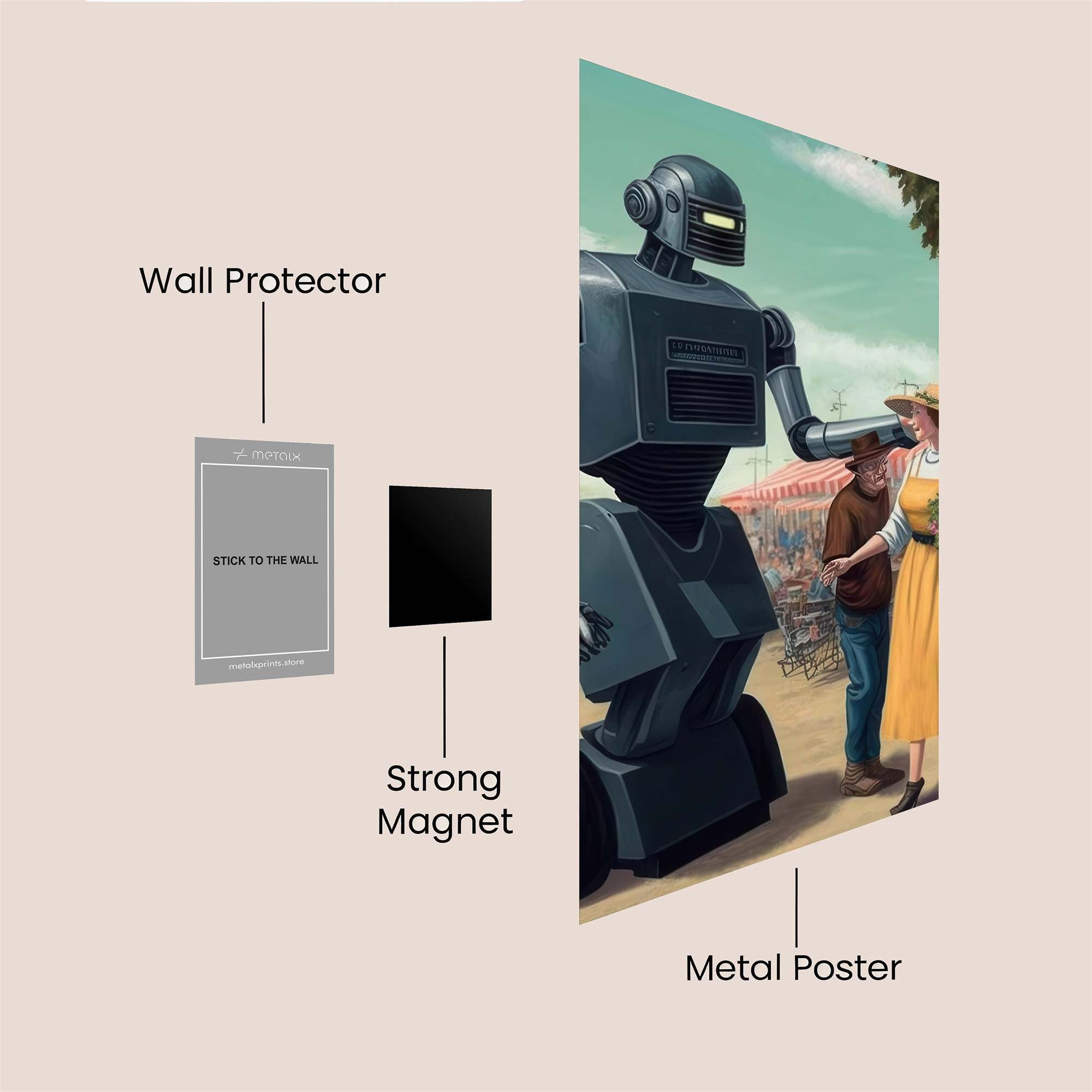 Robot Joy Safe Wall Magnetic / M