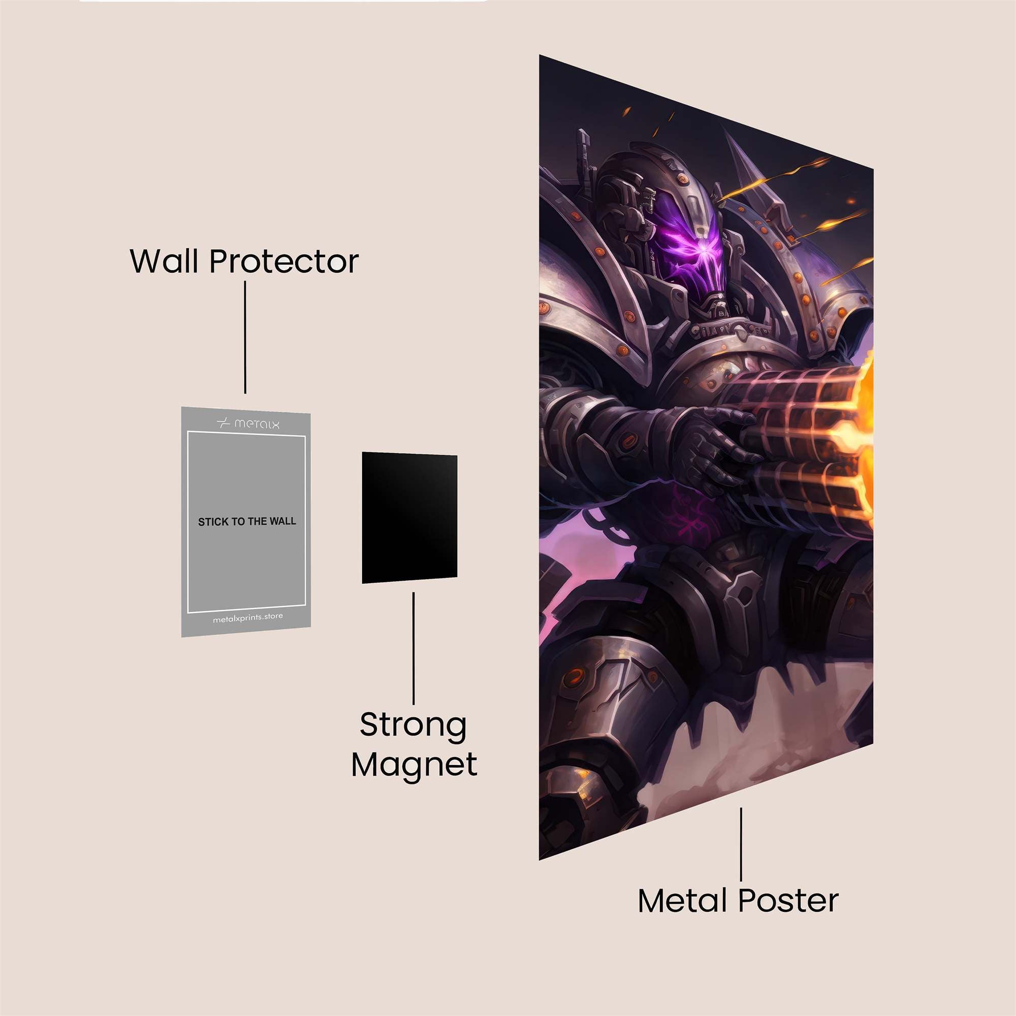 Mecha Rage Safe Wall Magnetic / M