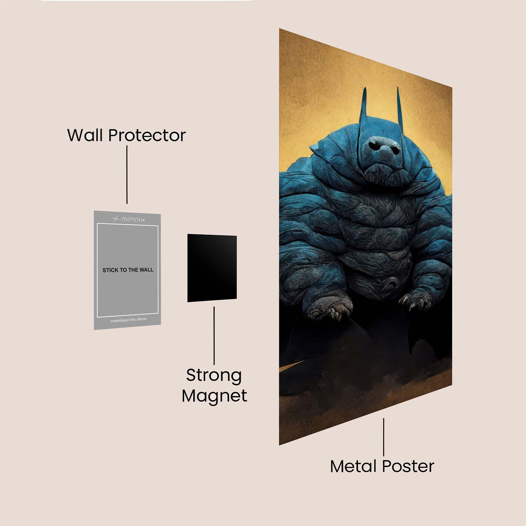 Batman Brooding Safe Wall Magnetic / M