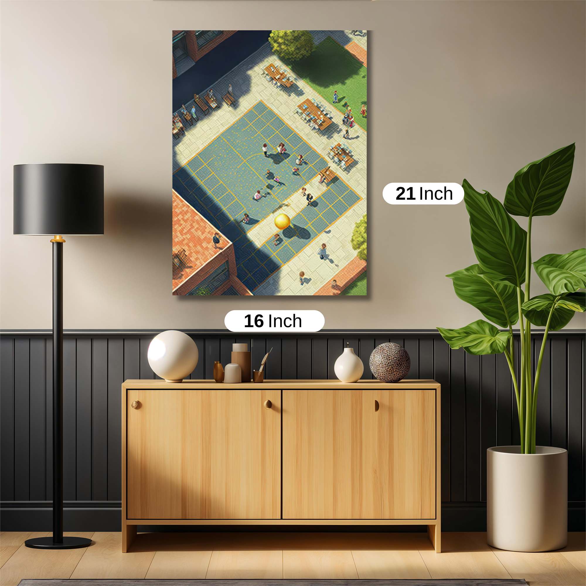 Playful Courtyard Safe Wall Magnetic / M