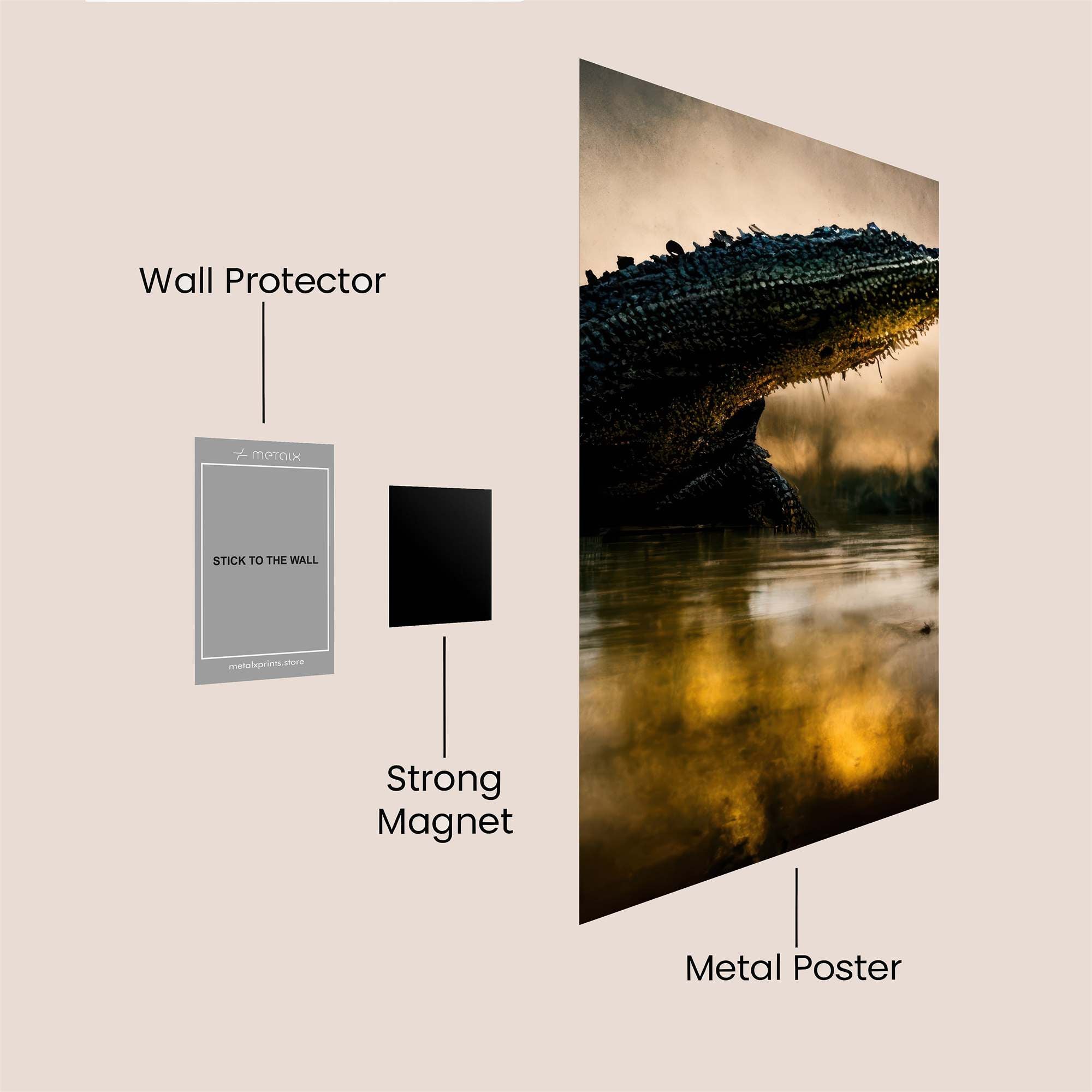 Crocodile Menace Safe Wall Magnetic / M