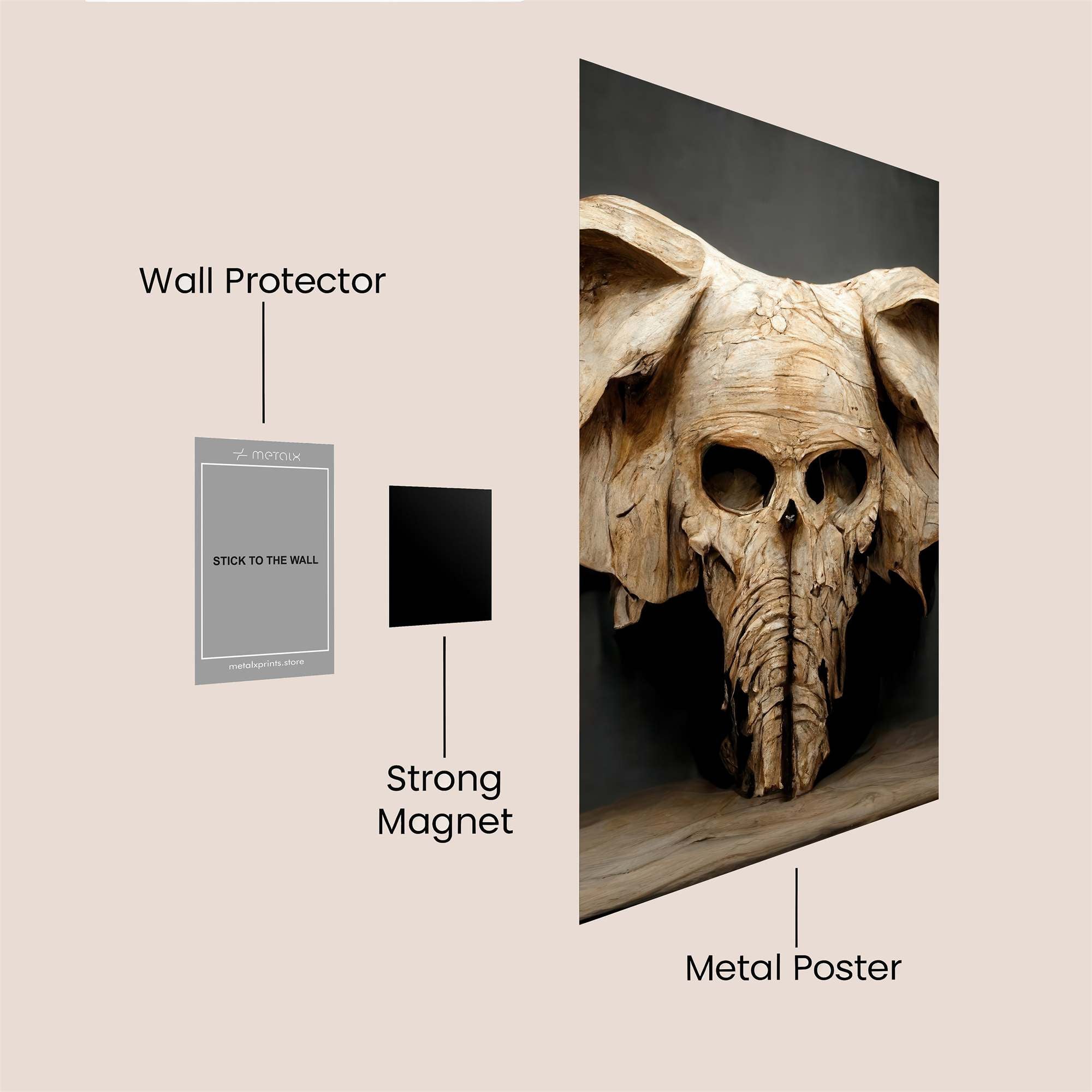 Elephant Macabre Safe Wall Magnetic / M