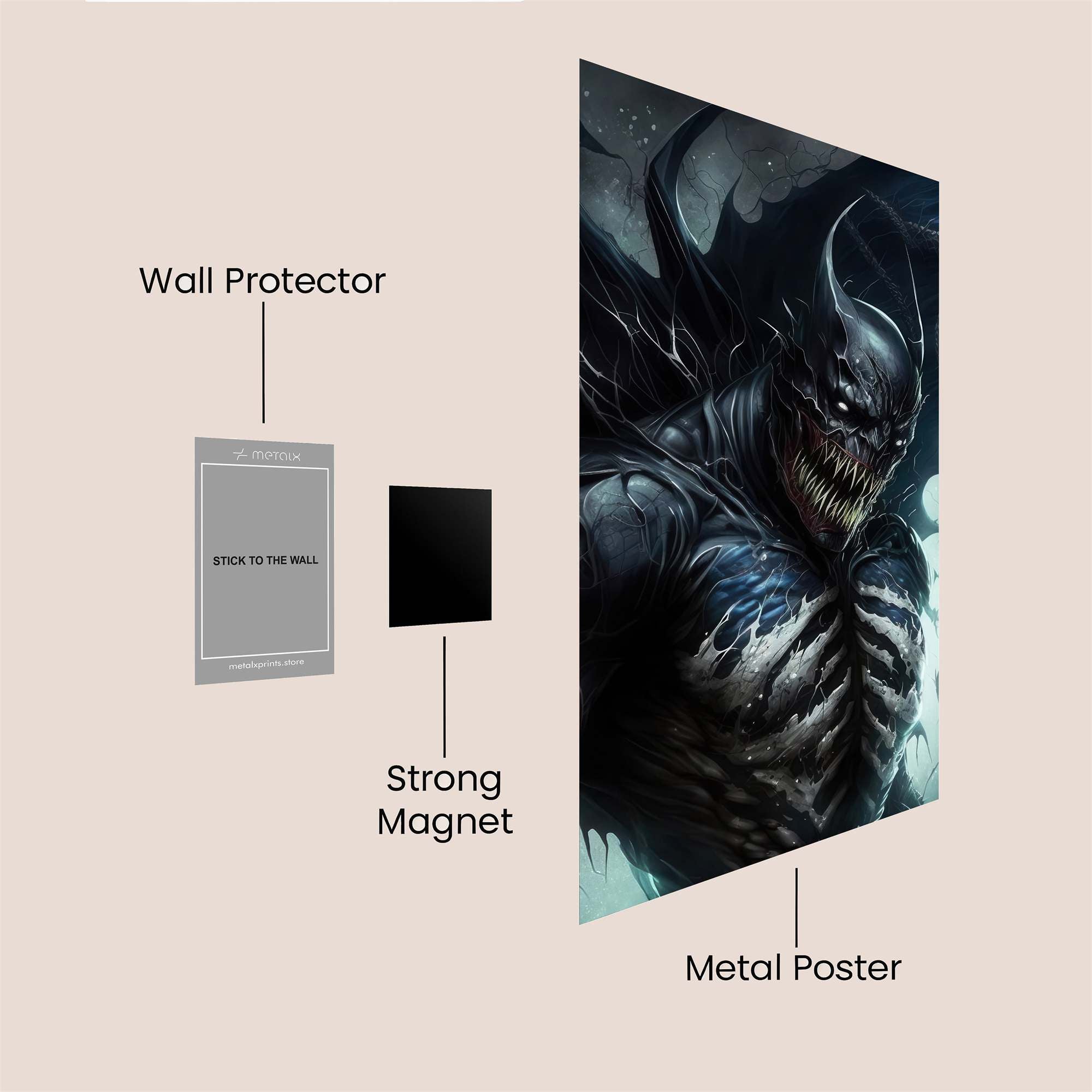 Venomized Batman Safe Wall Magnetic / M