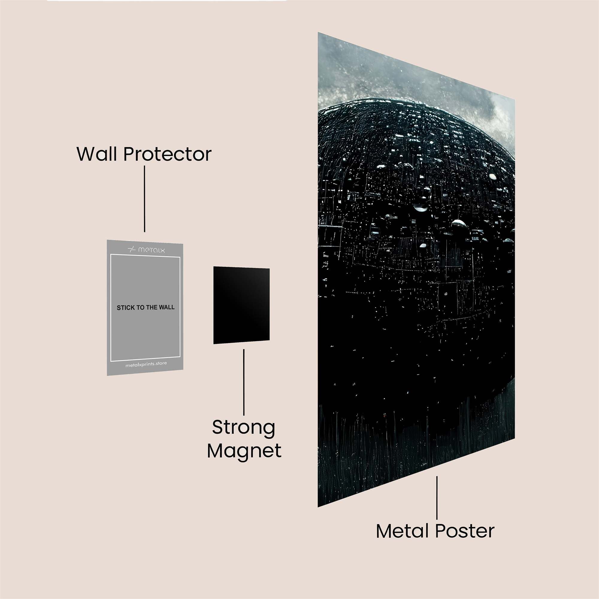 Sphere Enigmatic Safe Wall Magnetic / M