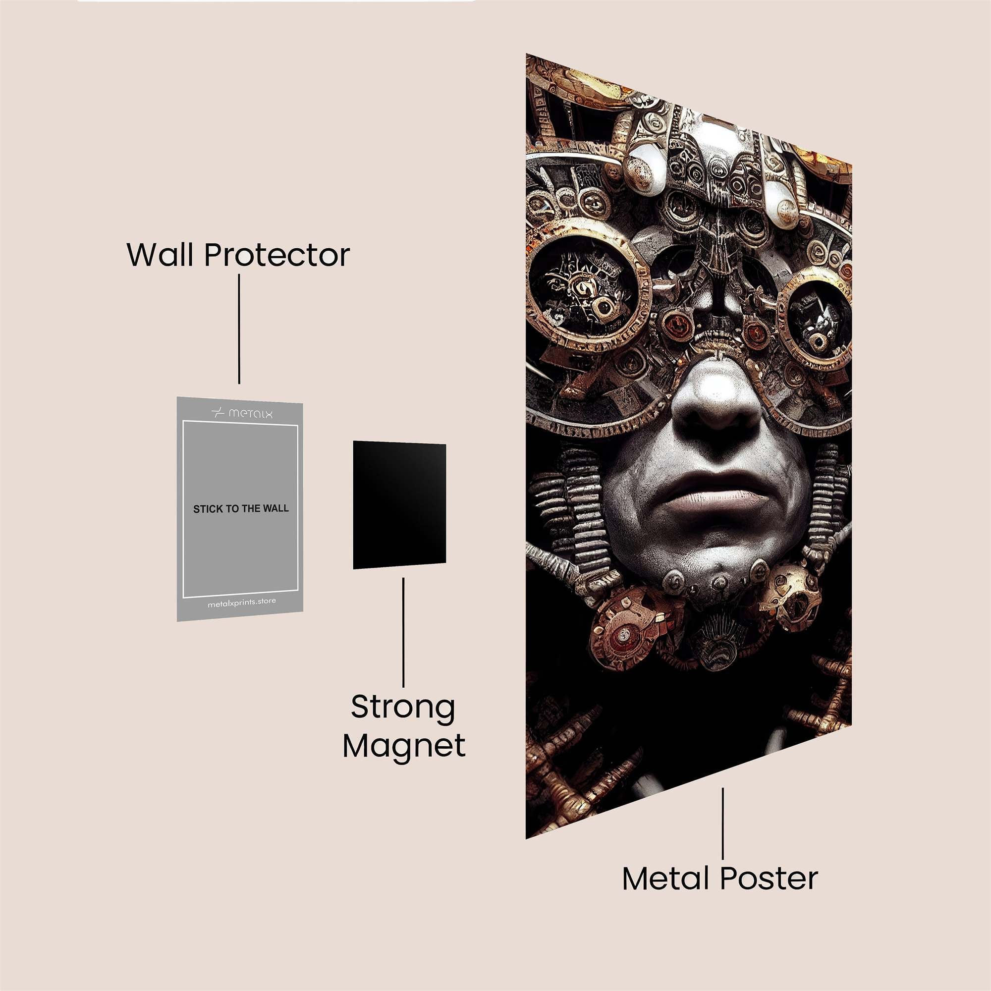 Steampunk Enigma Safe Wall Magnetic / M
