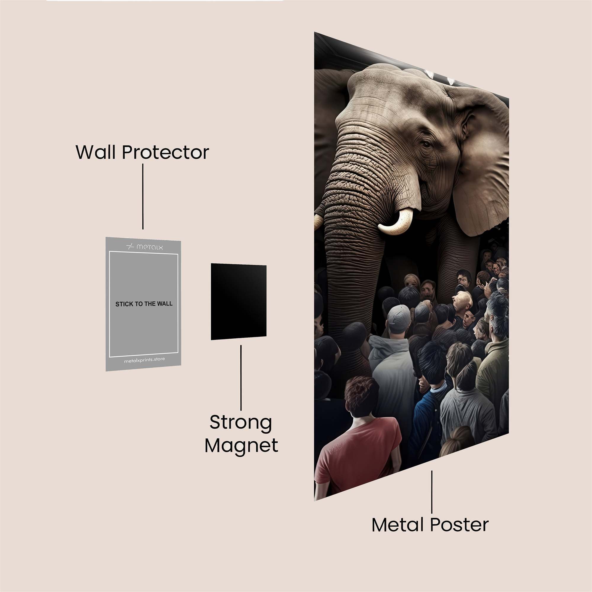 Elephant Enigma Safe Wall Magnetic / M