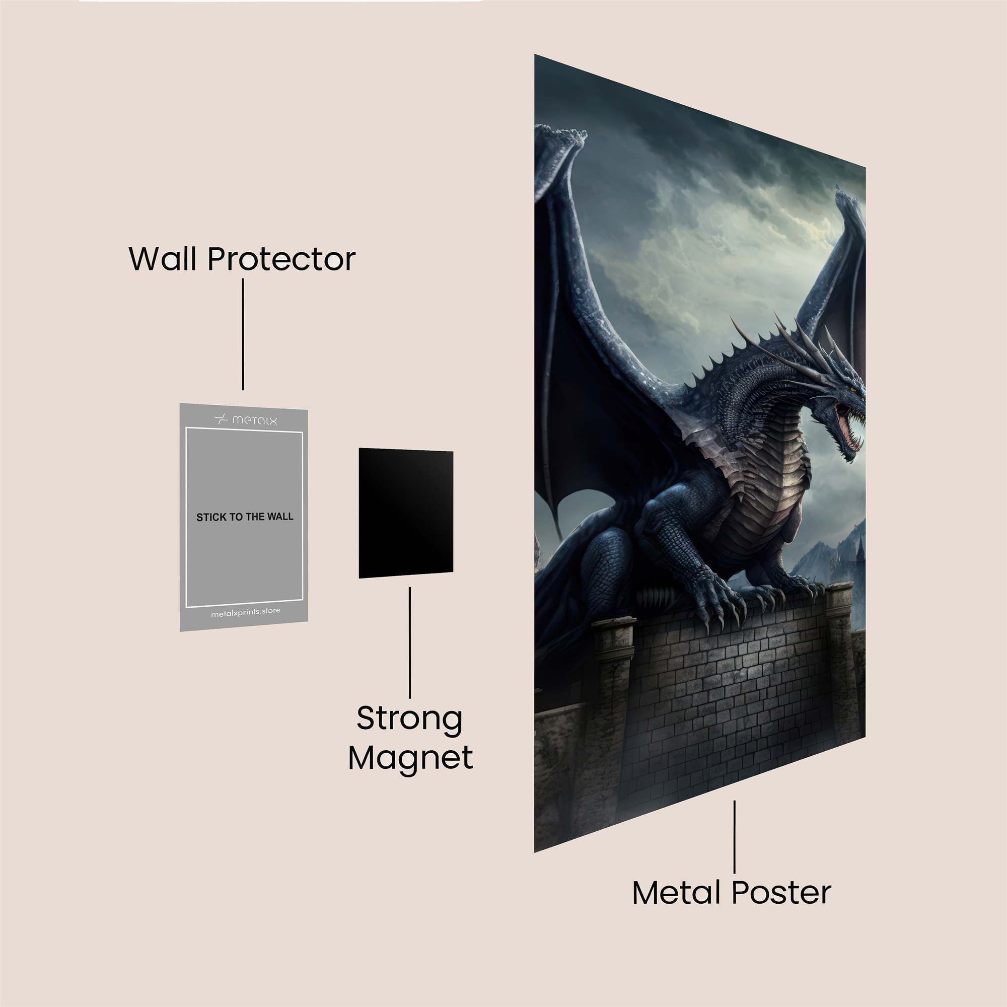 Dragon Majesty Safe Wall Magnetic / M