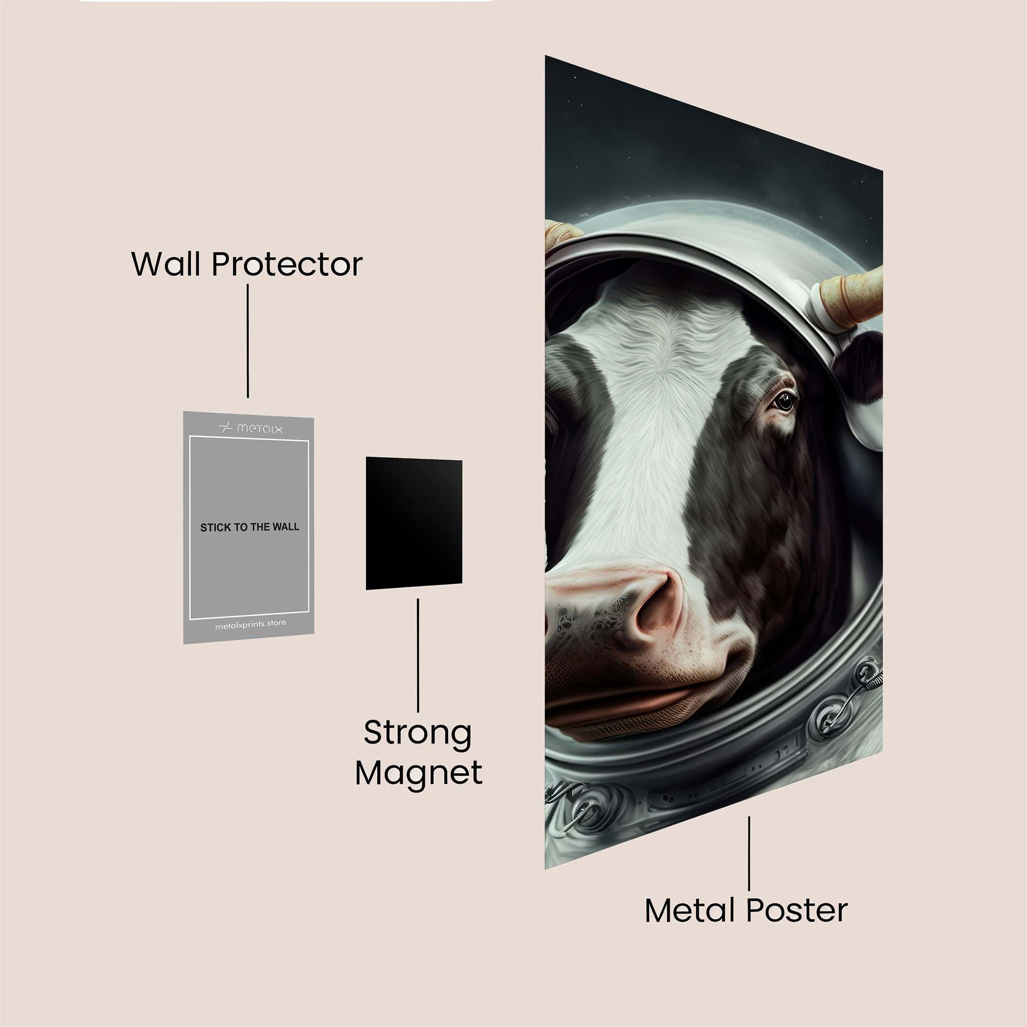 Cowstronaut Cosmic Safe Wall Magnetic / M